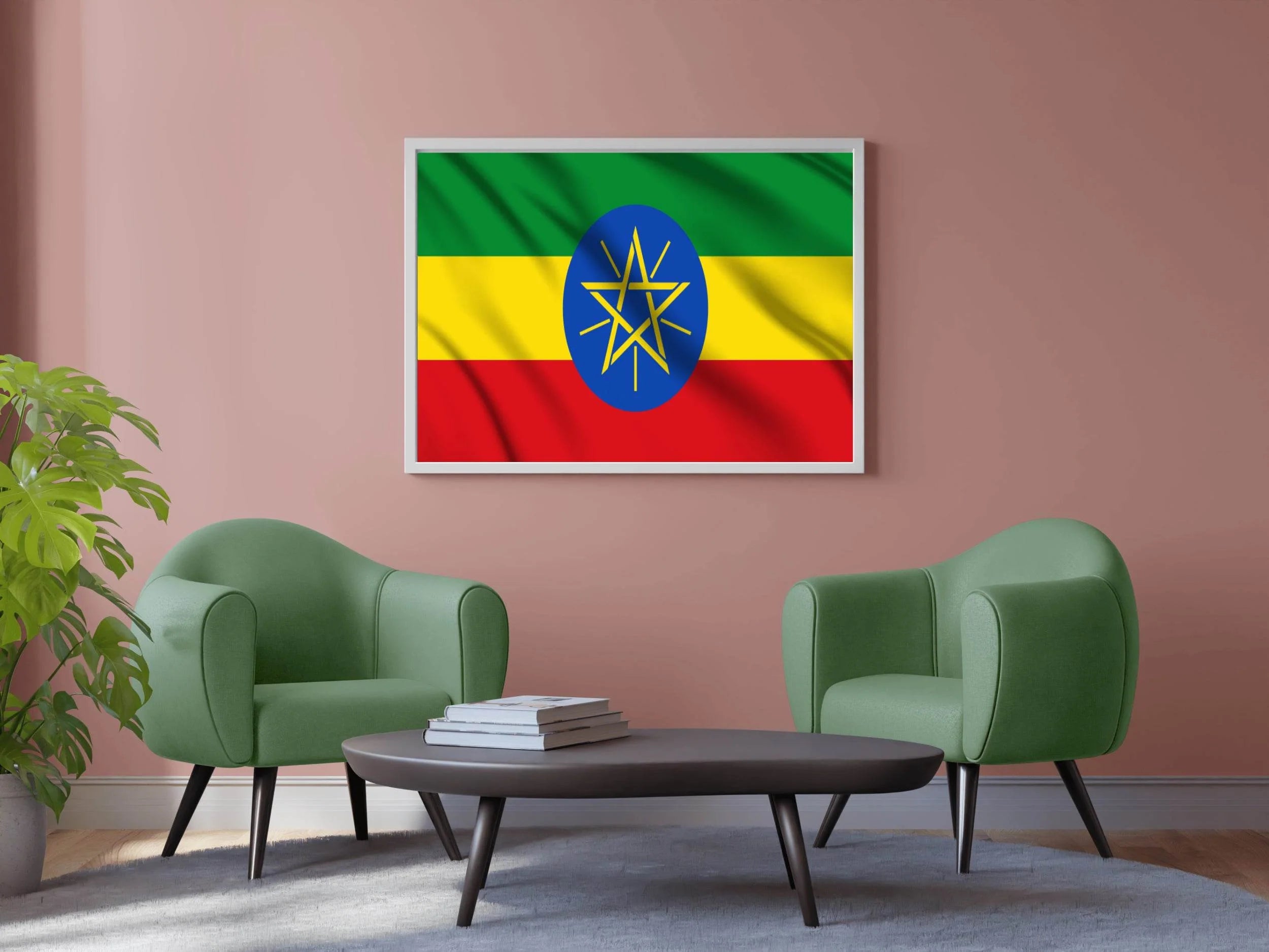 Ethiopia National Flag Wall Art - beink online art store