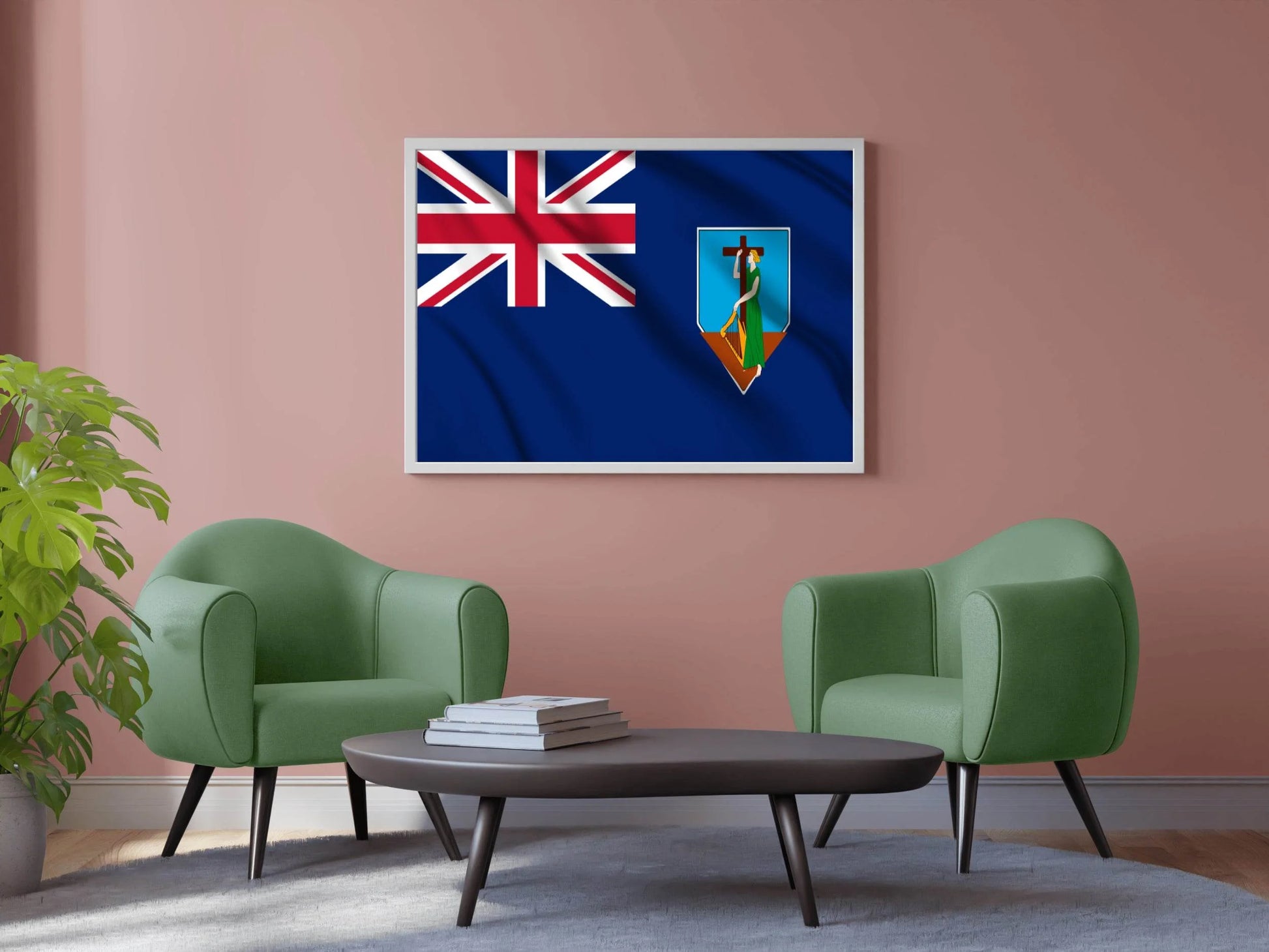 Montserrat National Flag Wall Art - beink online art store