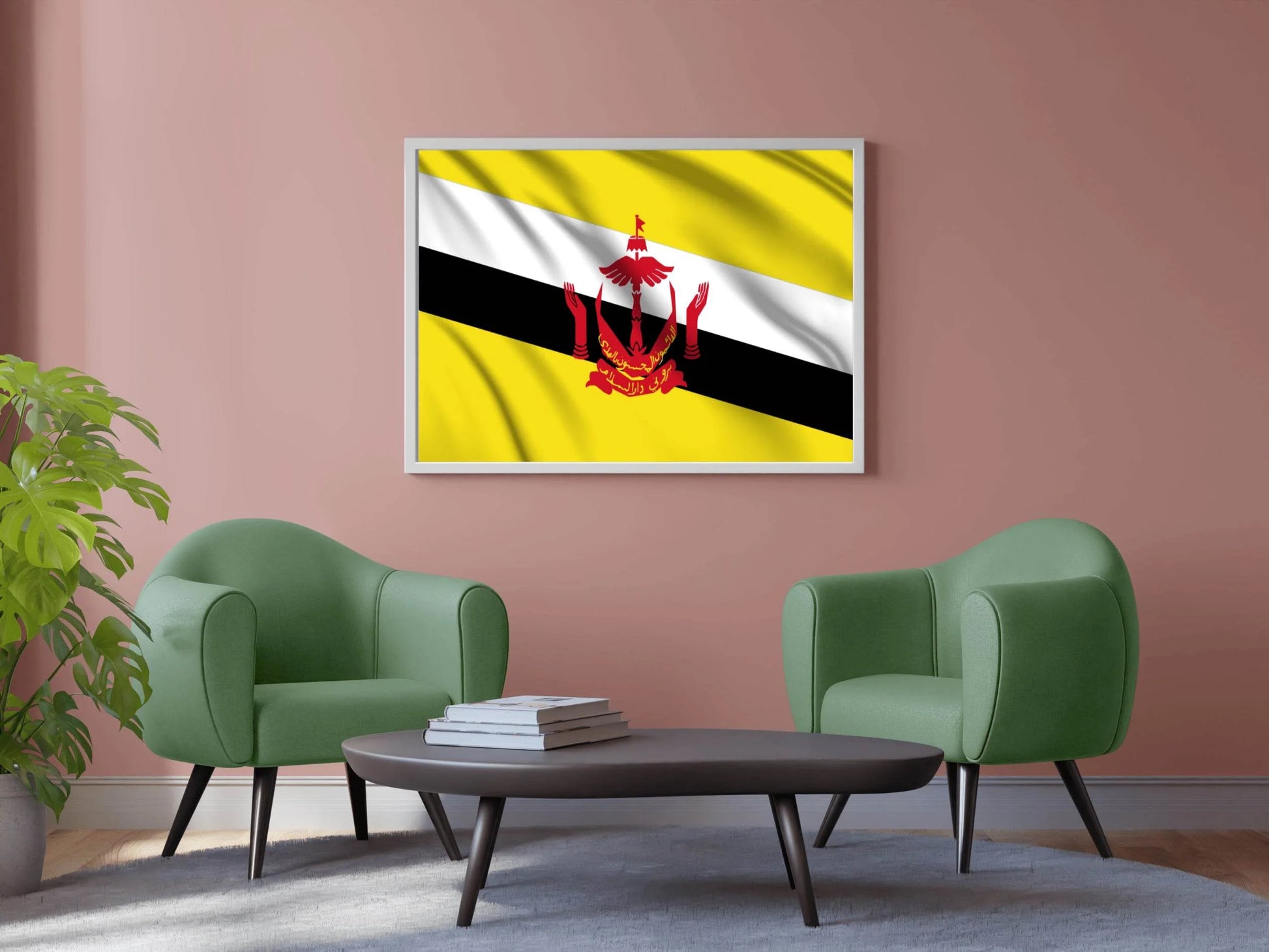 Brunei National Flag Wall Art - beink online art store