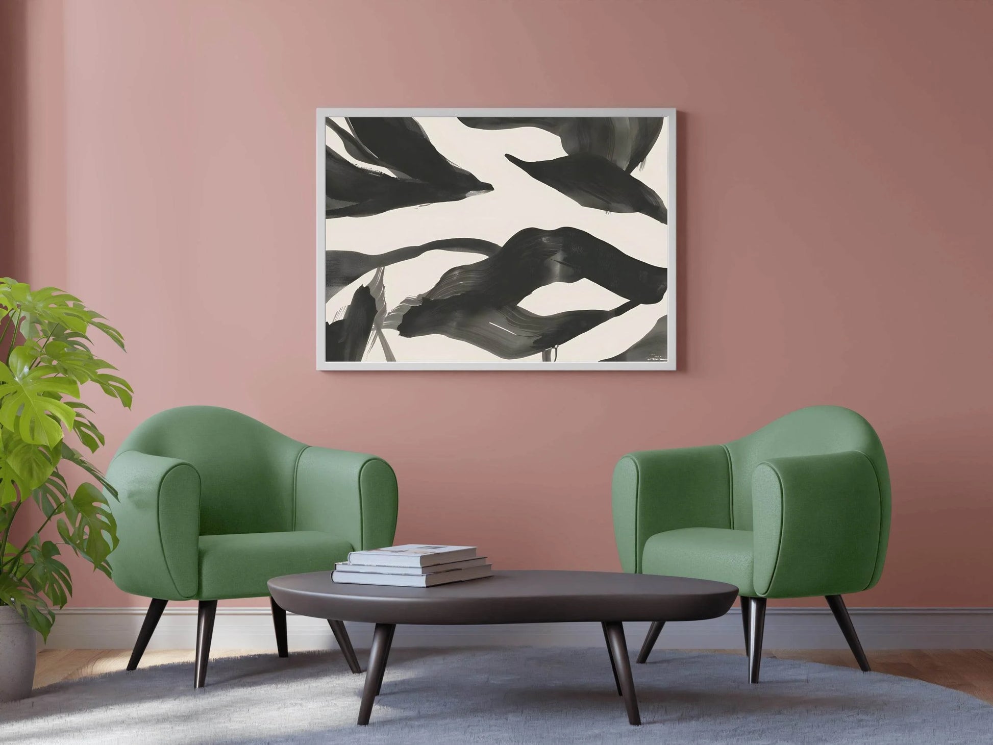 Dark Currents- Fluid Movement of the Black Lines Wall Art - beink online art store