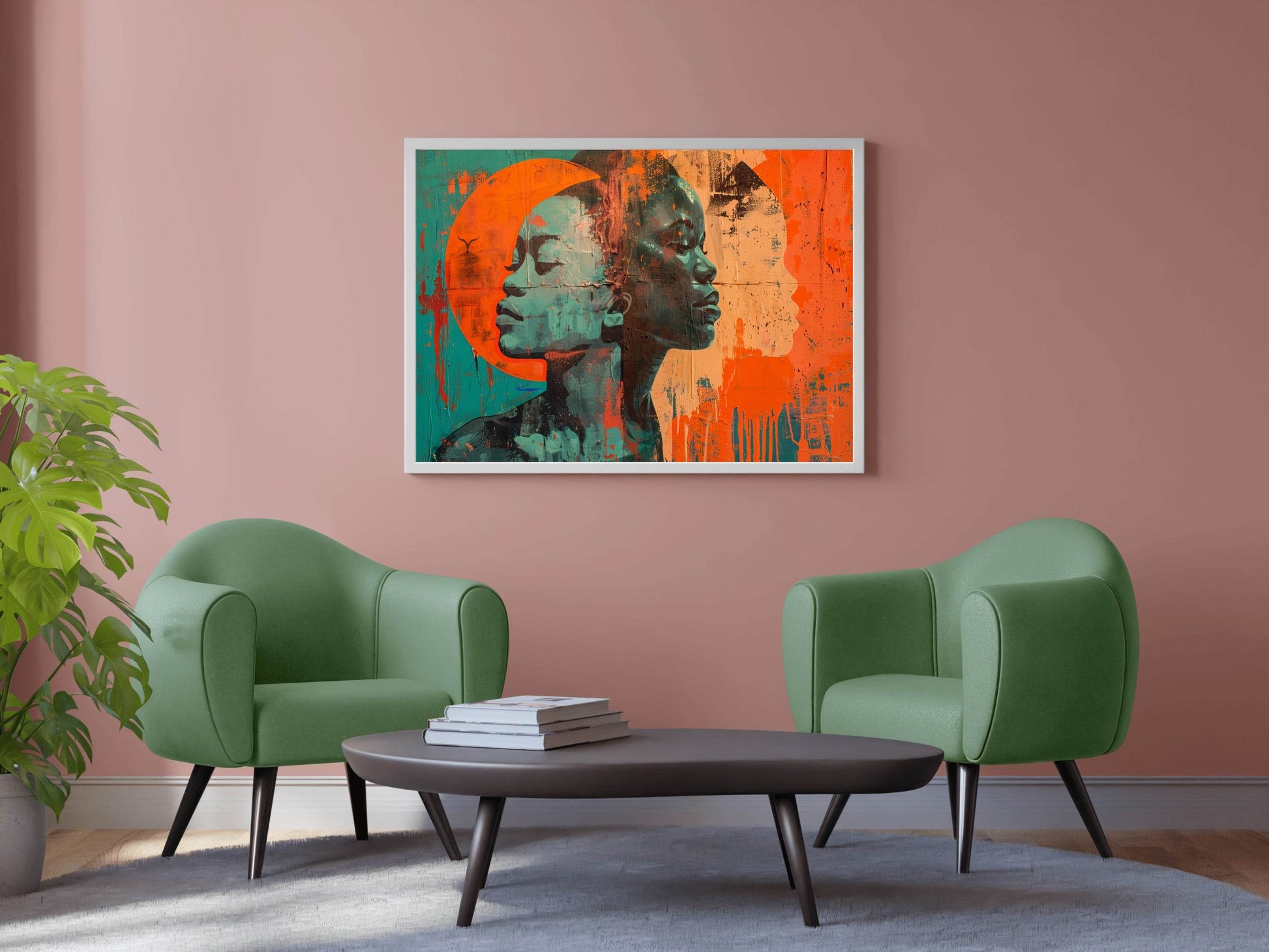Abstract Painting of Multiethnic Faces Digital Art - beink online art store