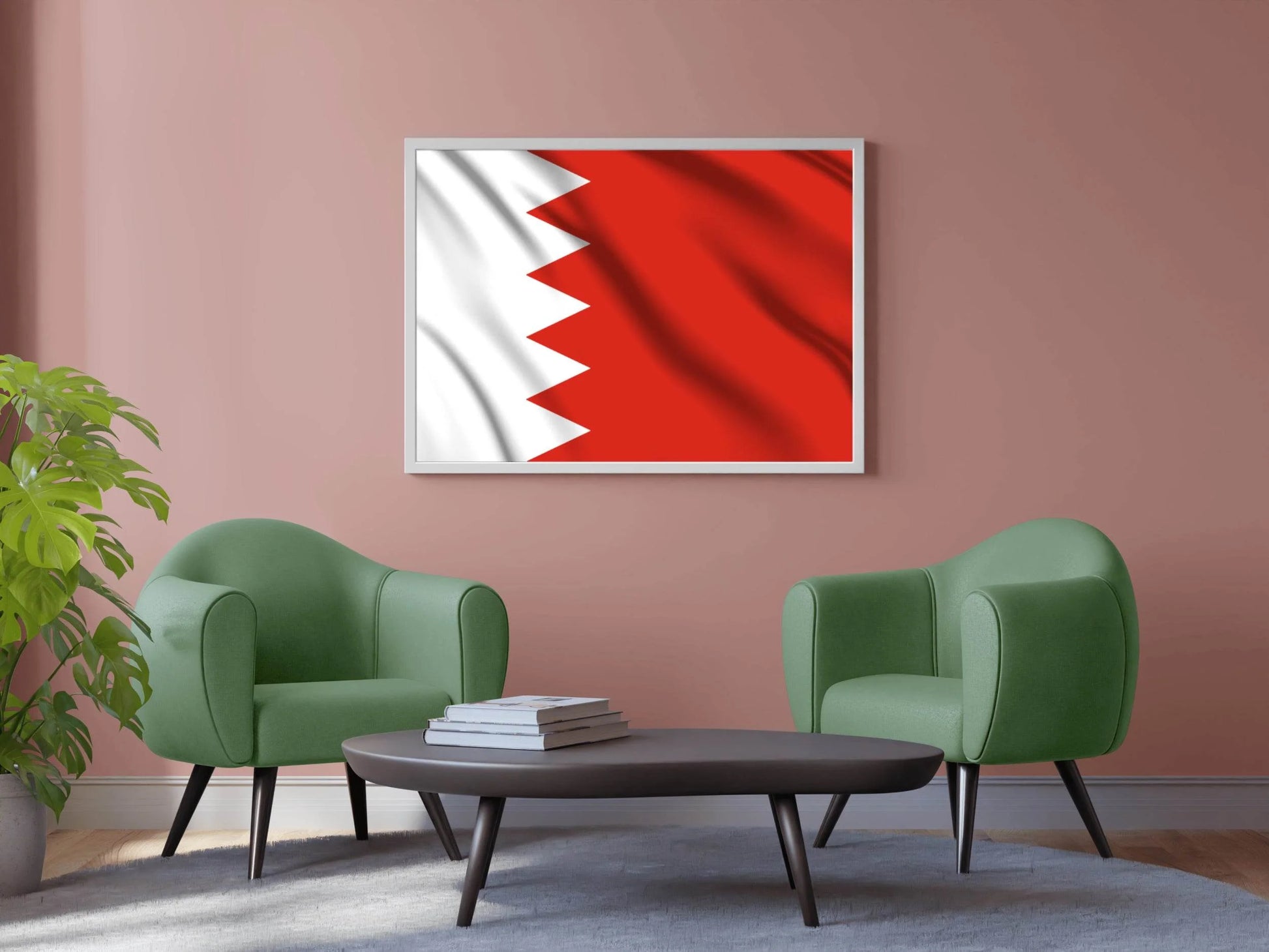 Bahrain National Flag Wall Art - beink online art store