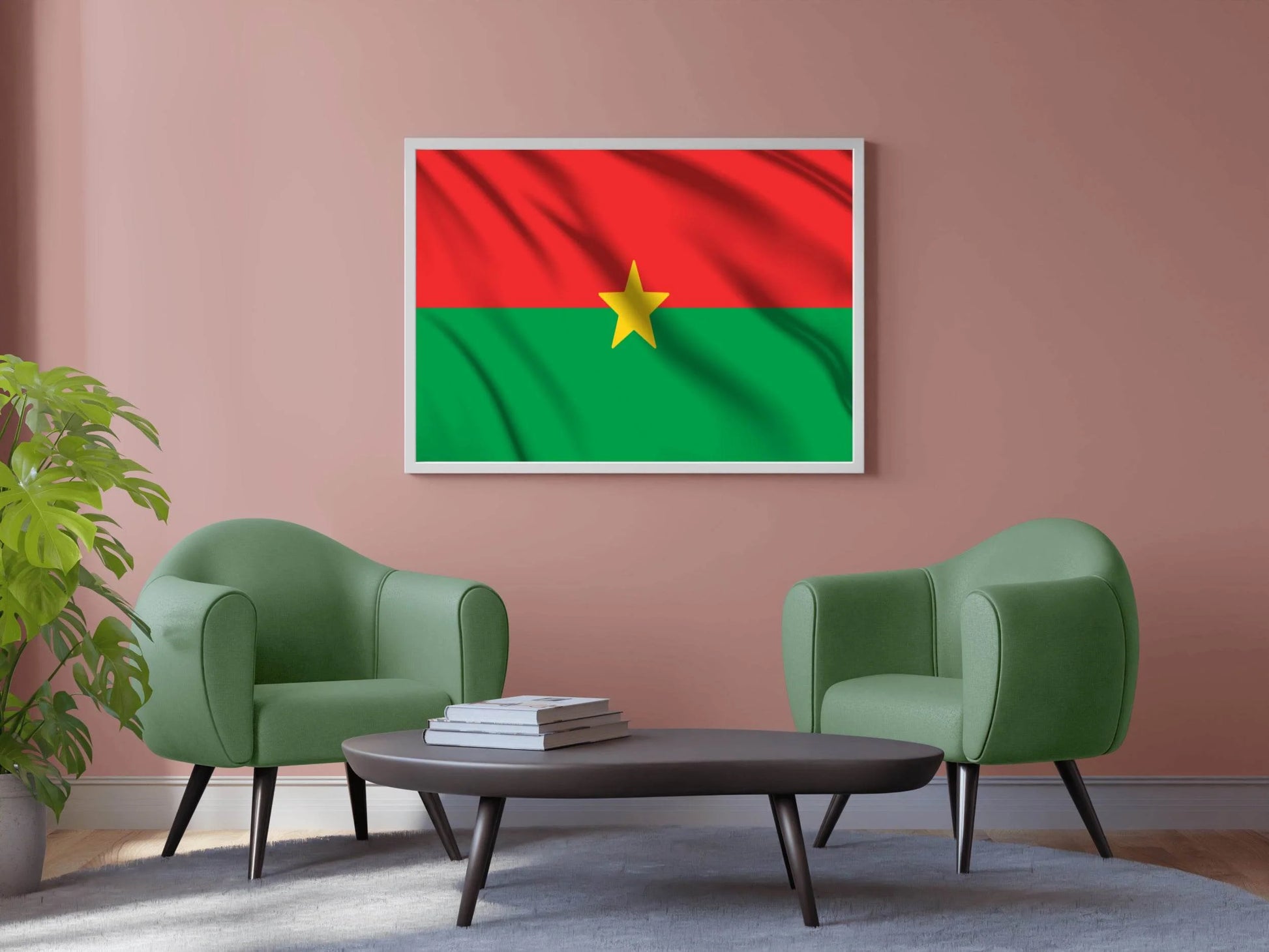 Burkina Faso National Flag Wall Art - beink online art store