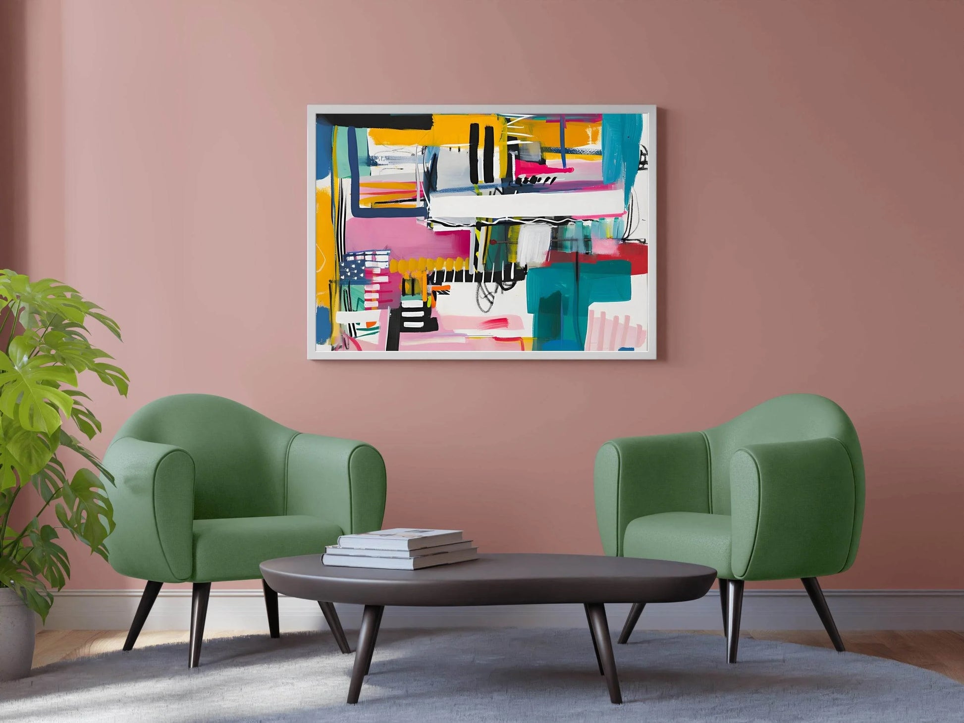 Colorful Abstract Acrylic Art Stripes - beink online art store