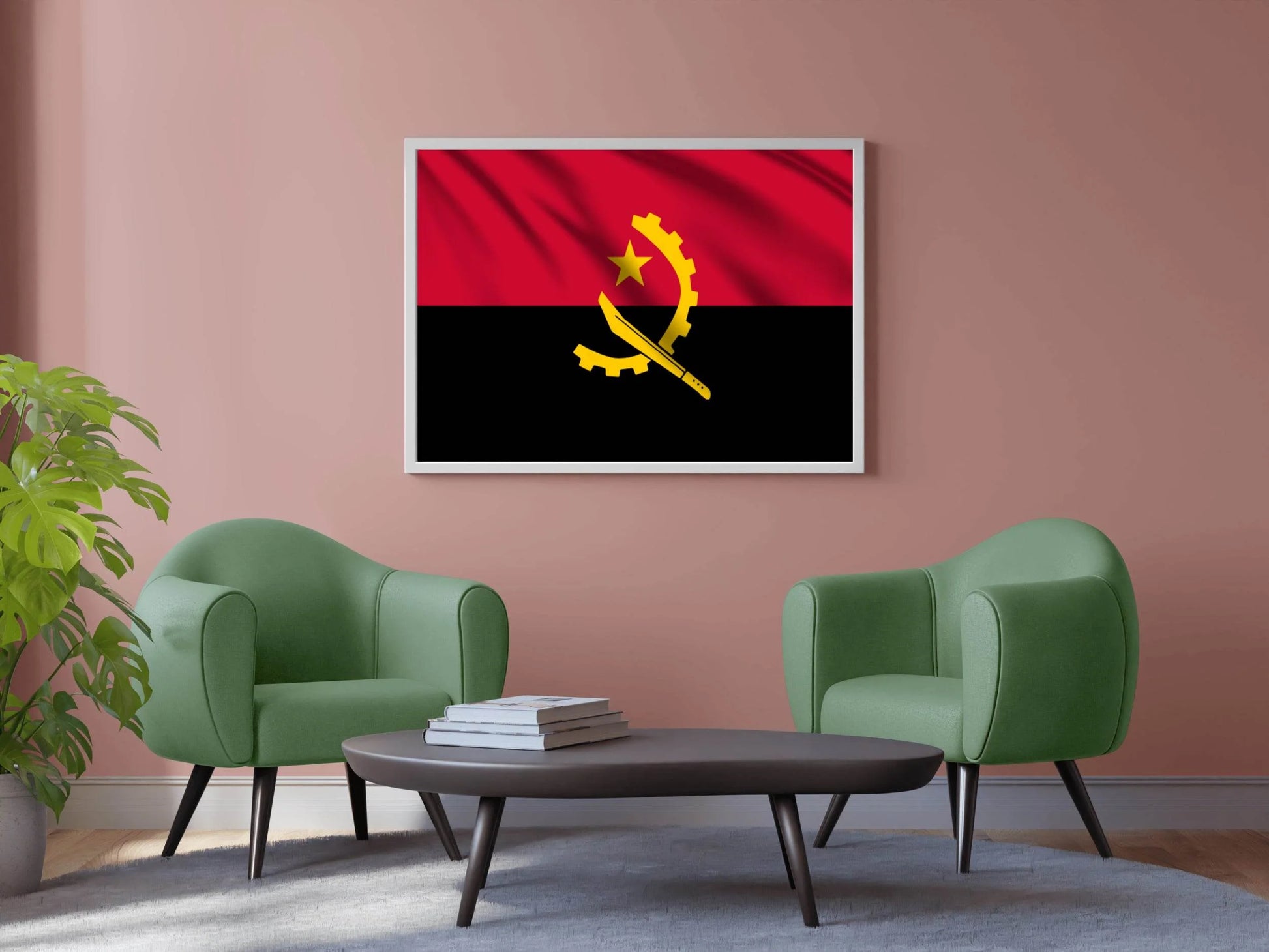 Angola National Flag Wall Art - beink online art store