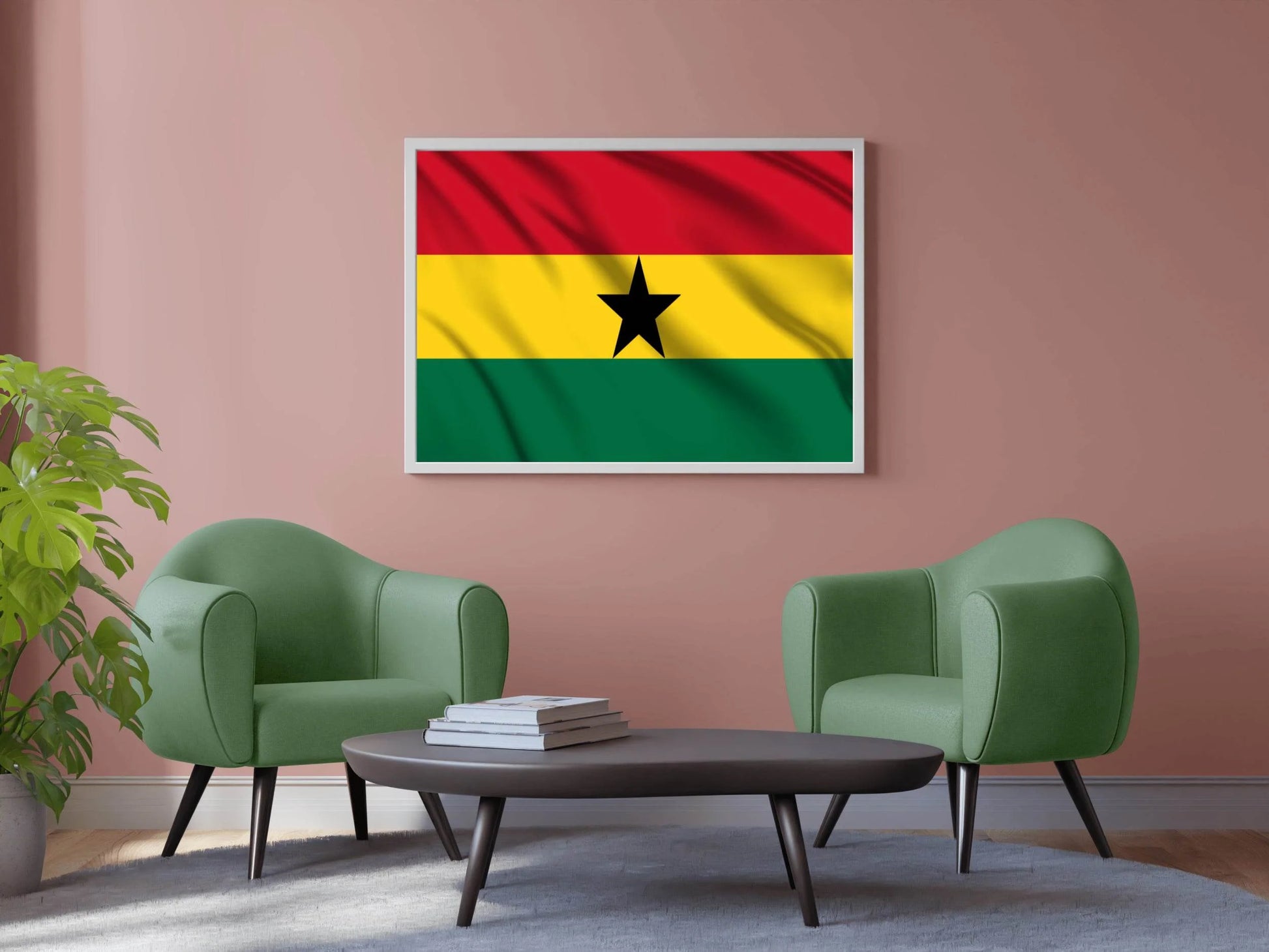 Ghana National Flag Wall Art - beink online art store