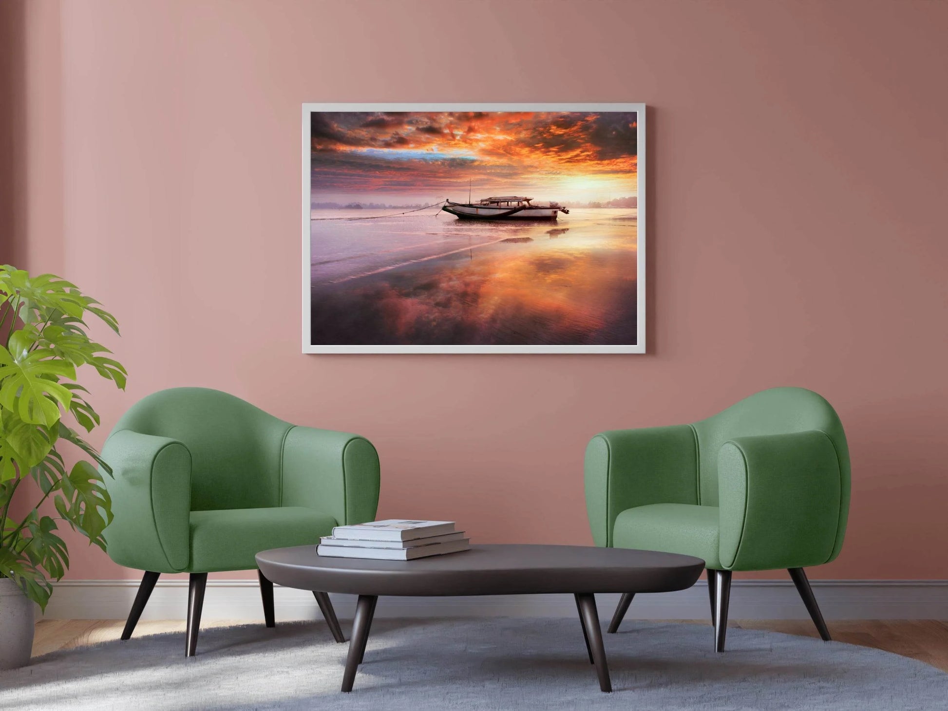 Fishing Boat at Sunset Wall Art - beink online art store