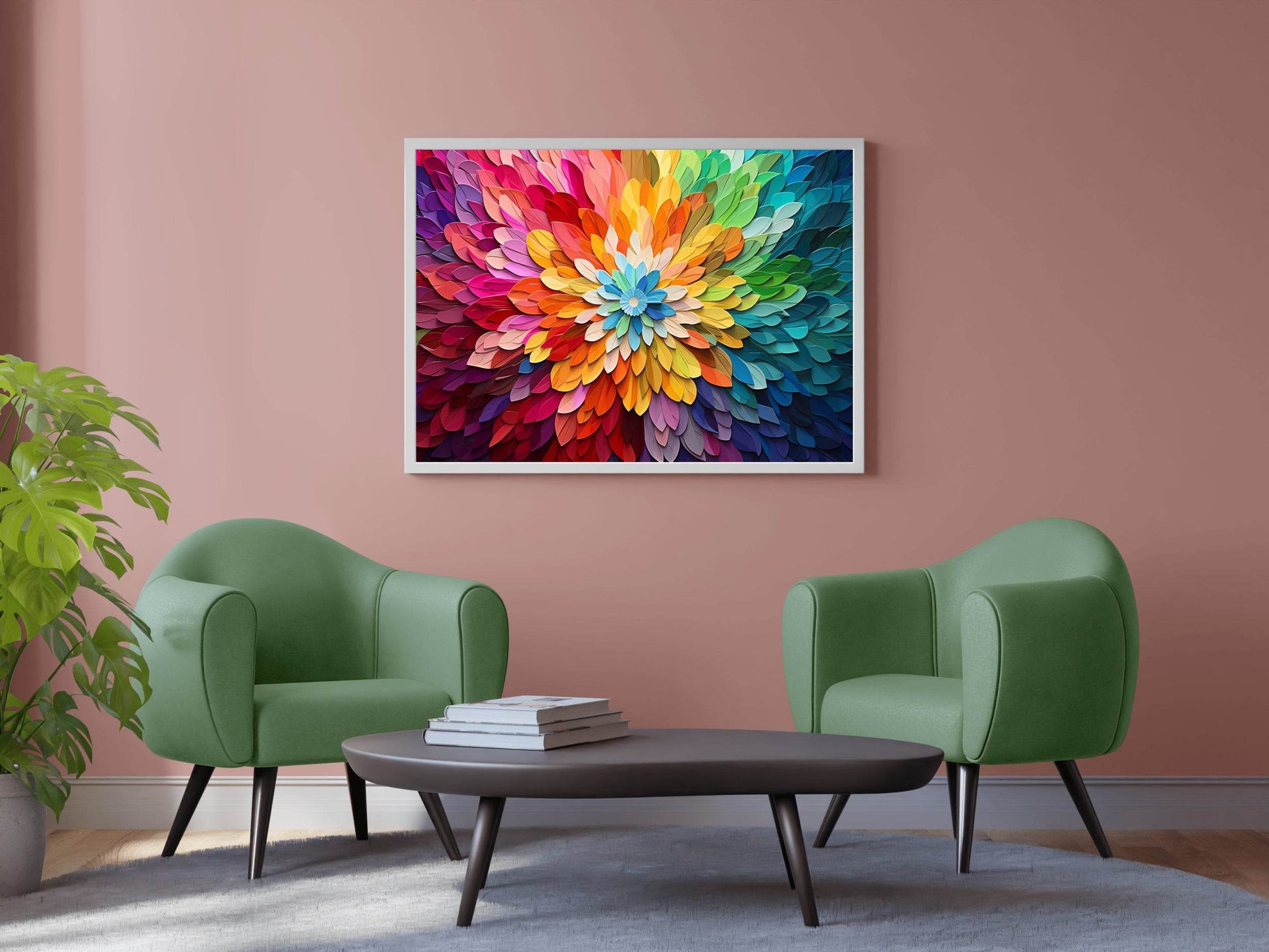 Oil Painting Of Colored Petals - beink online art store