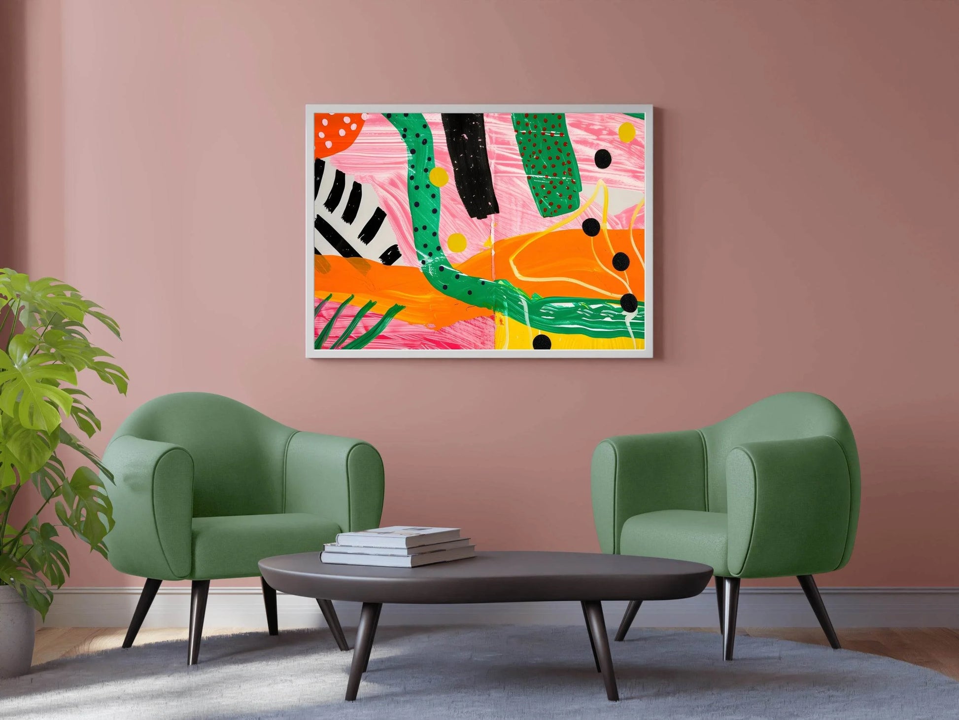 Colorful Abstract Chaos Painting Wall Art - beink online art store