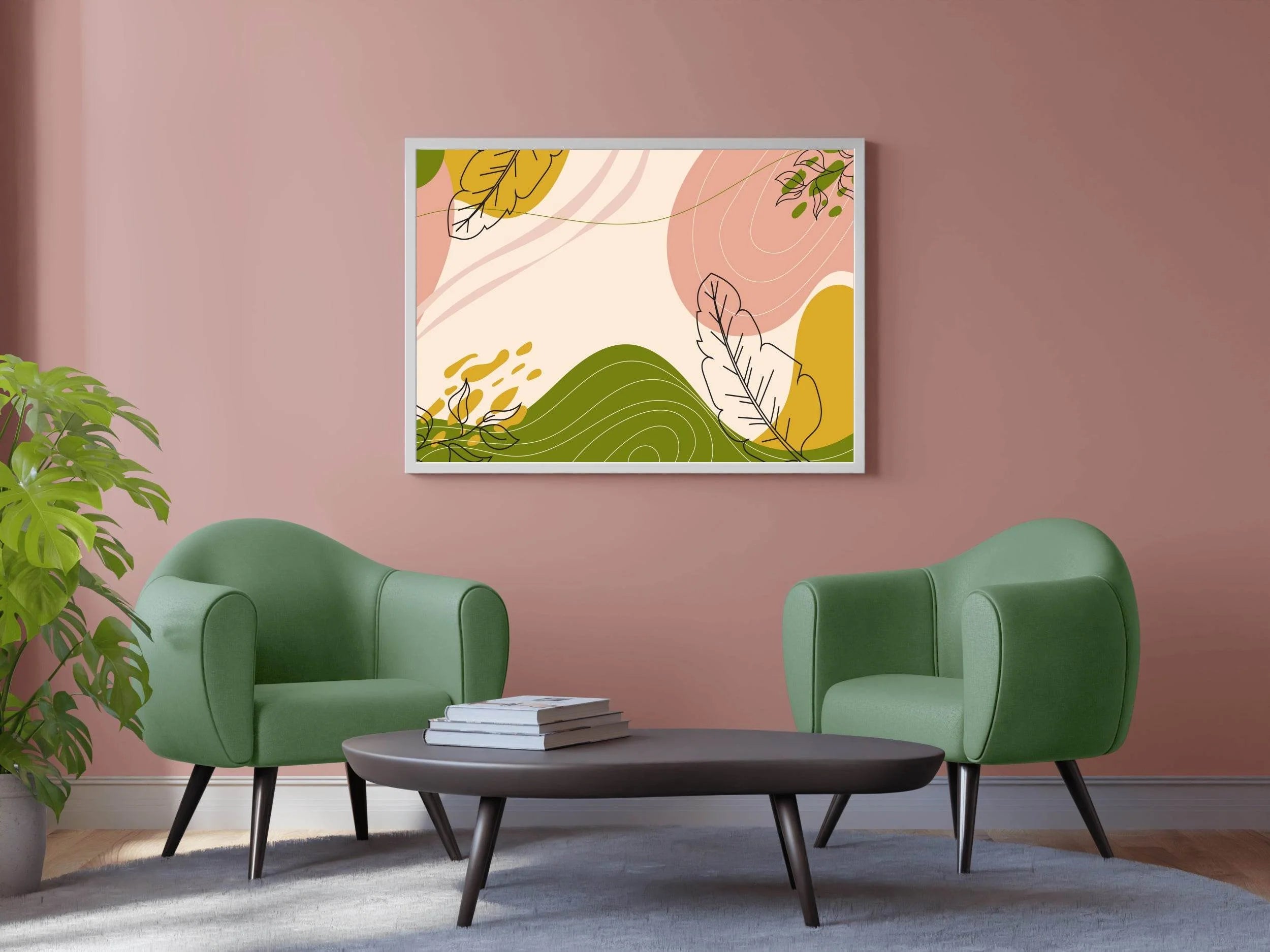 Different linear leaves Wall Art - beink online art store