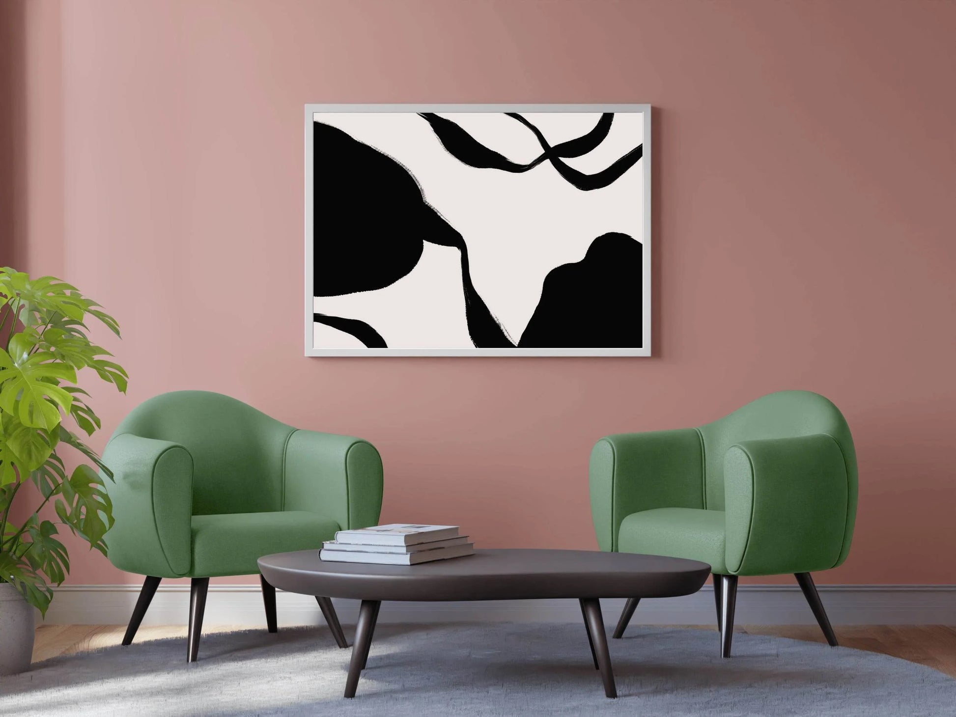 Ink Blot Abstraction Modern Wall Art - beink online art store