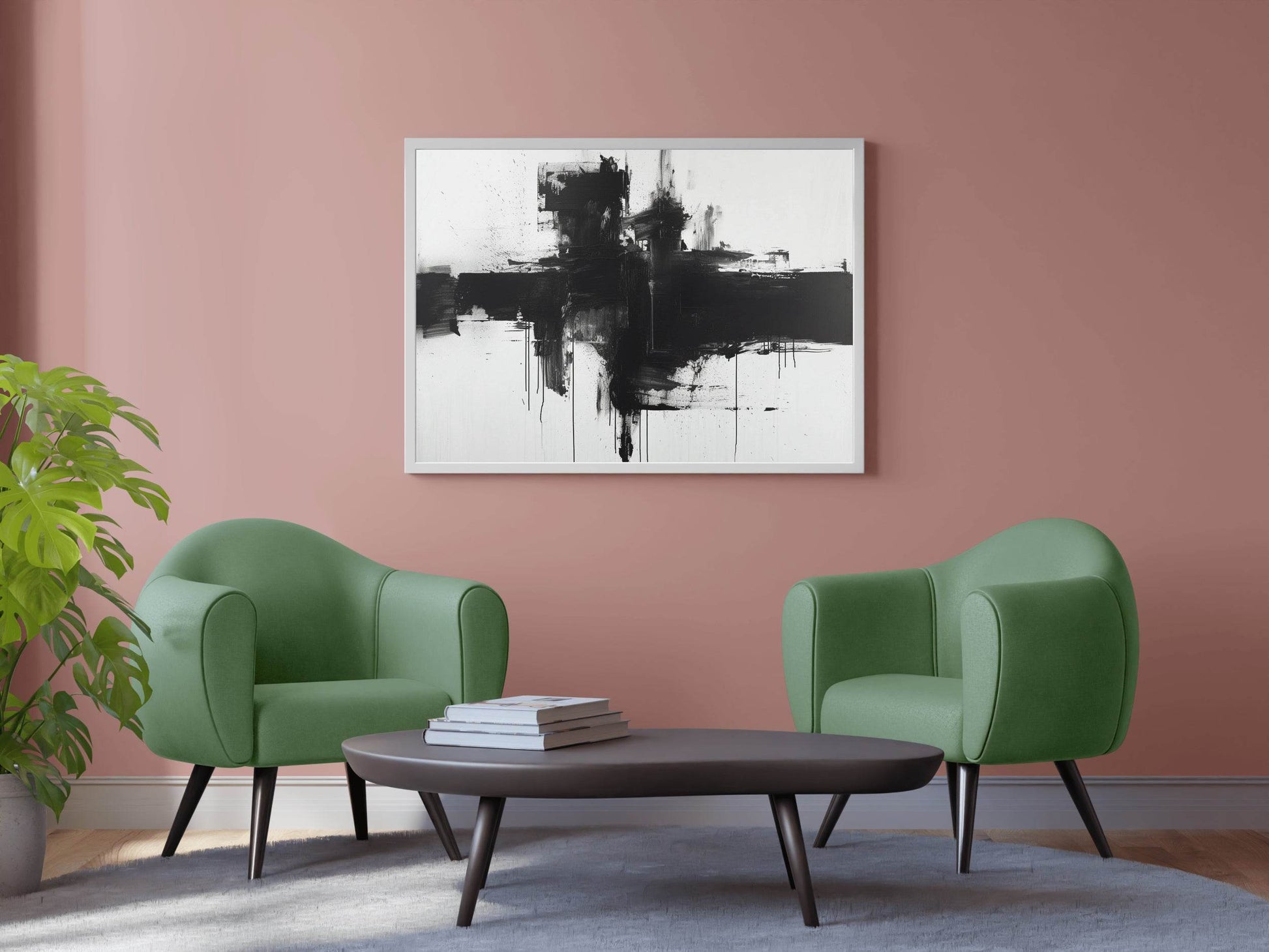 Chaotic Composition of Brush Strokes Wall Art - beink online art store