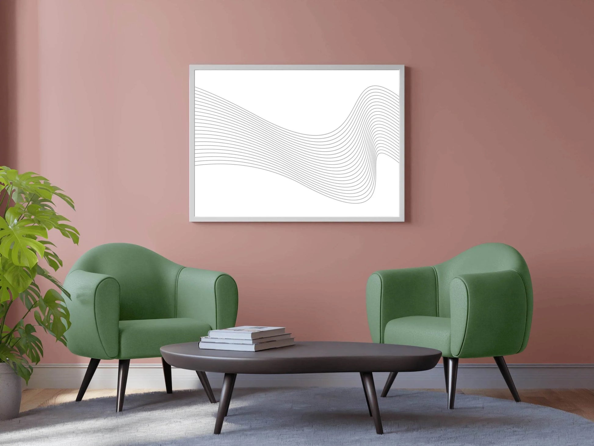 Wavy Frequency Lines Wall Art - beink online art store