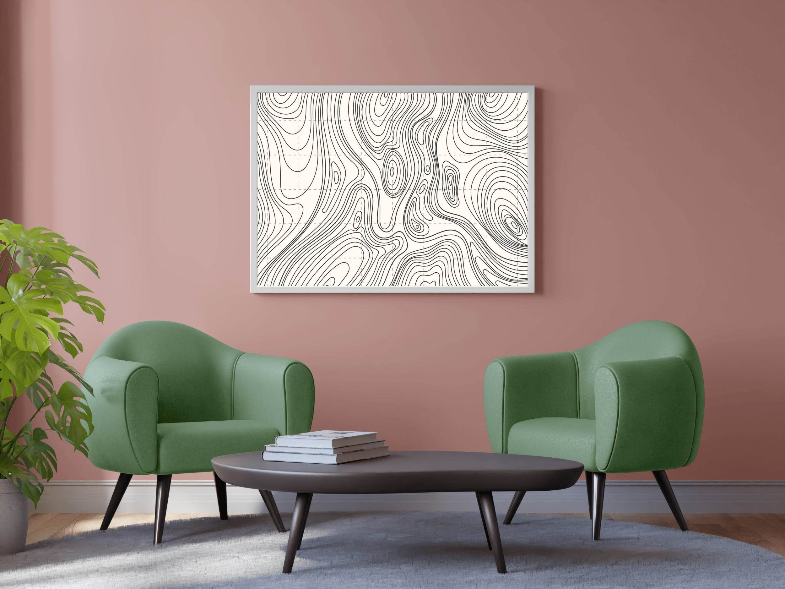 Outstanding Topography Line Art - beink online art store