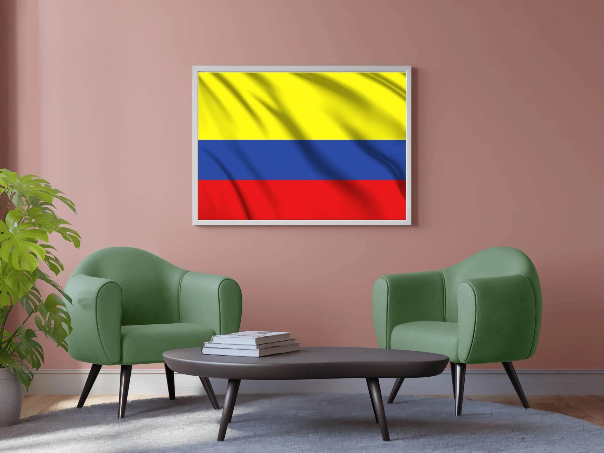 Colombia National Flag Wall Art - beink online art store