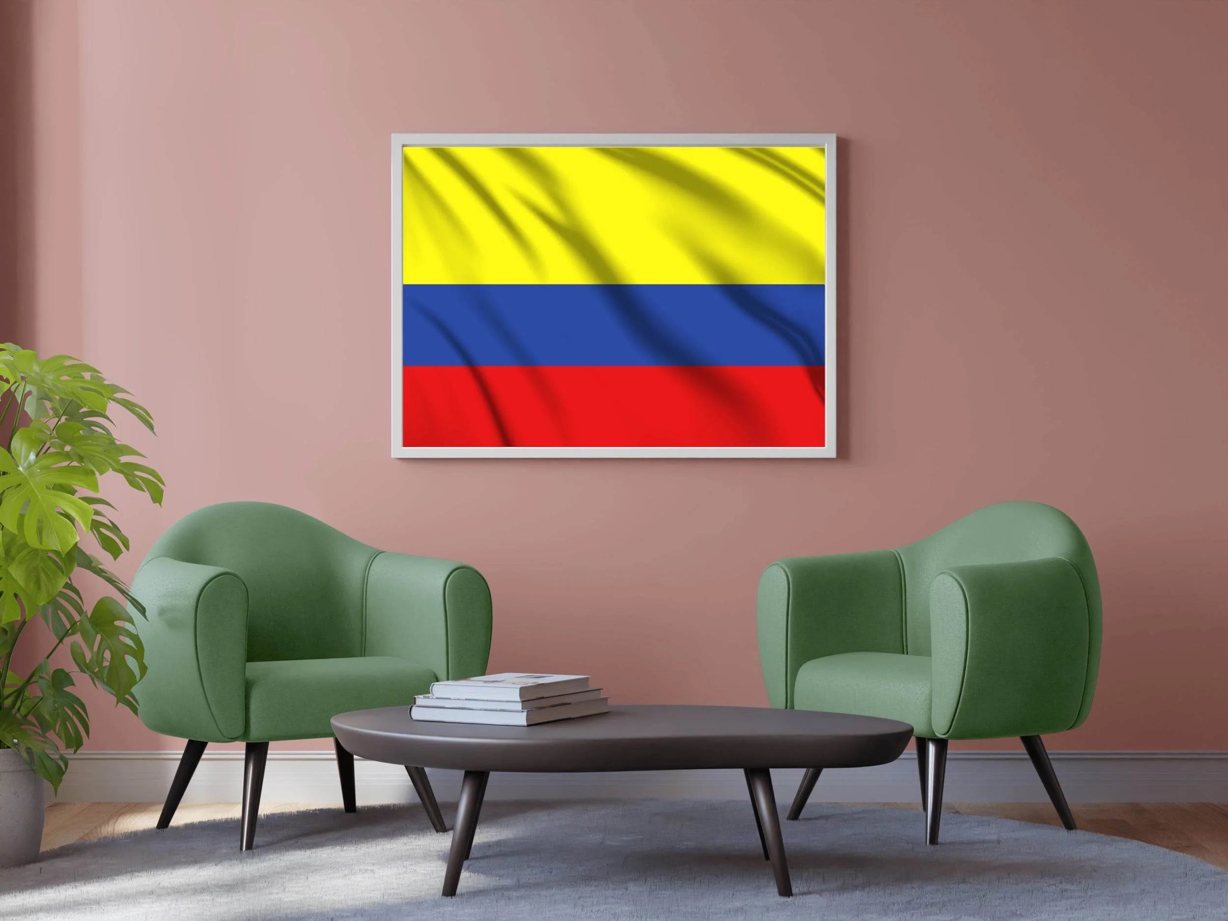 Colombia National Flag Wall Art - beink online art store
