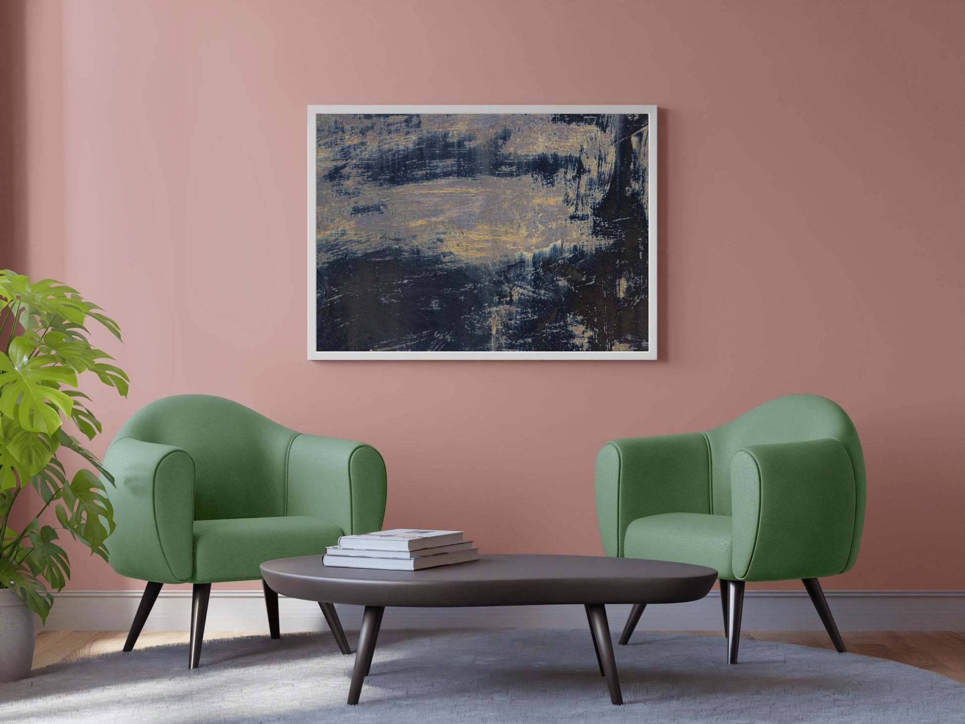 After Sunset on Brush Strokes Abstract Wall Art - beink online art store