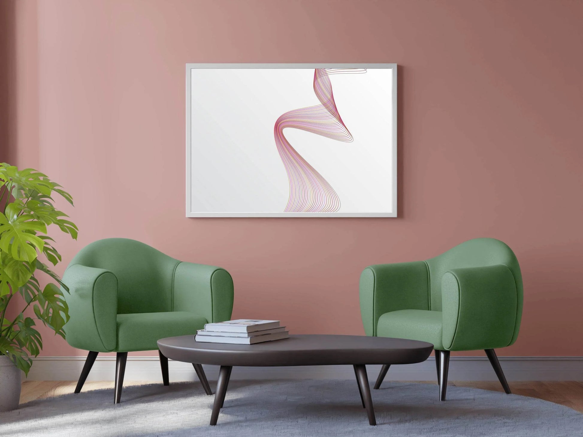 Light Background Technology Waves Lines Abstract Wall Art - beink online art store