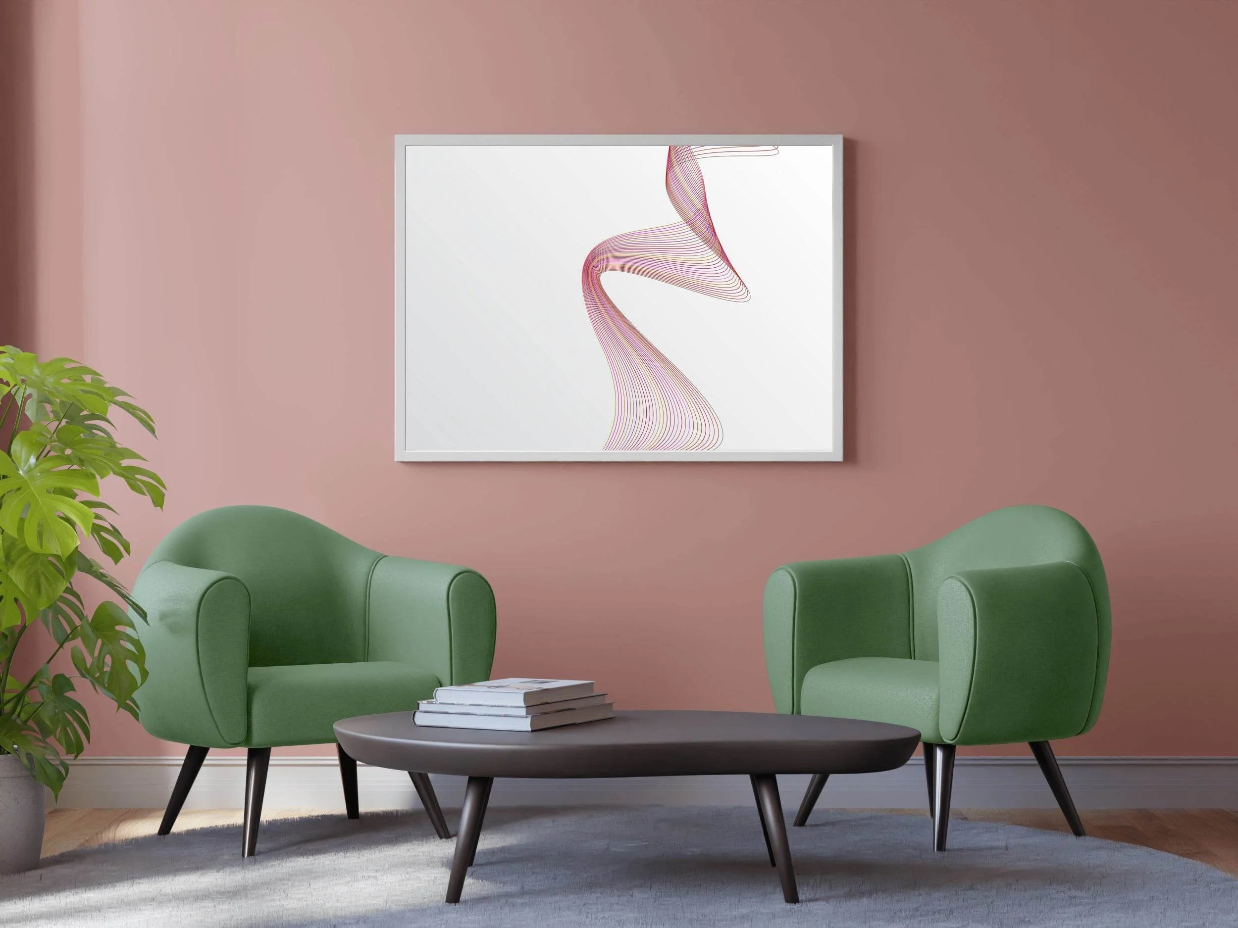 Light Background Technology Waves Lines Abstract Wall Art - beink online art store