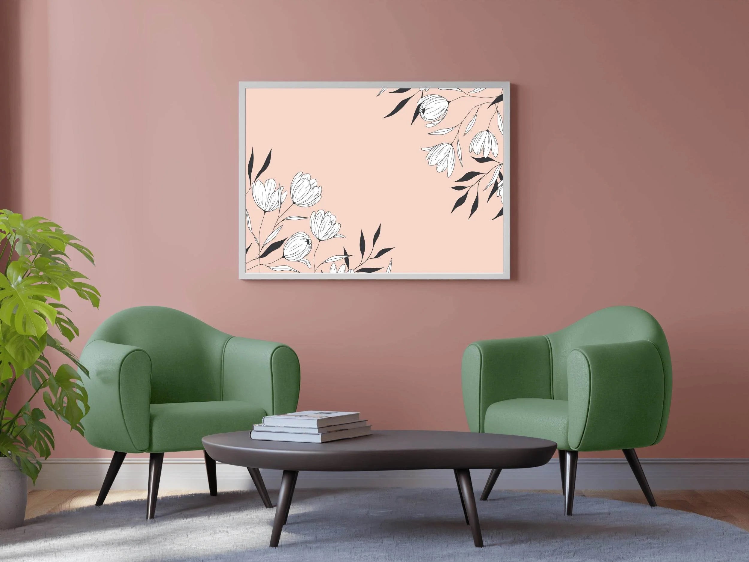 White Pearl Leaves Flower Wall Art - beink online art store