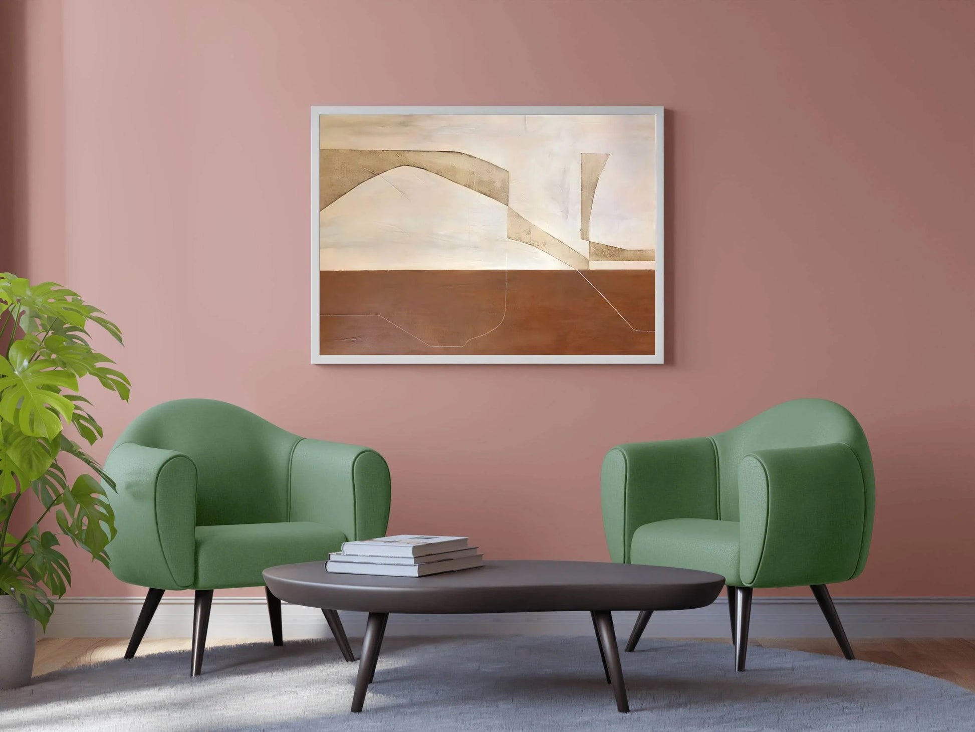Solid, Grounded Shapes Modern Wall Art - beink online art store