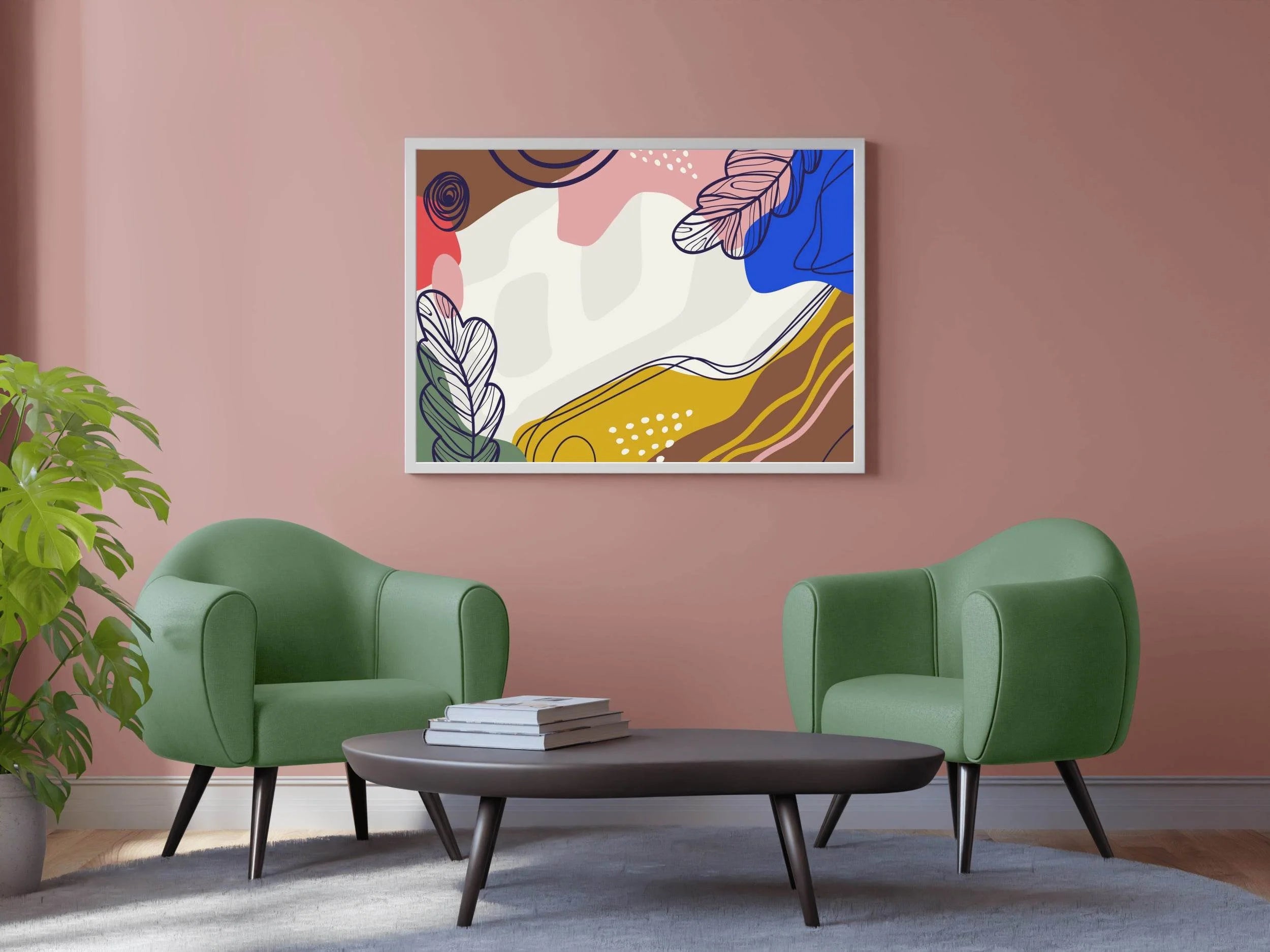 Frame of Colorful Flowers Wall Art - beink online art store