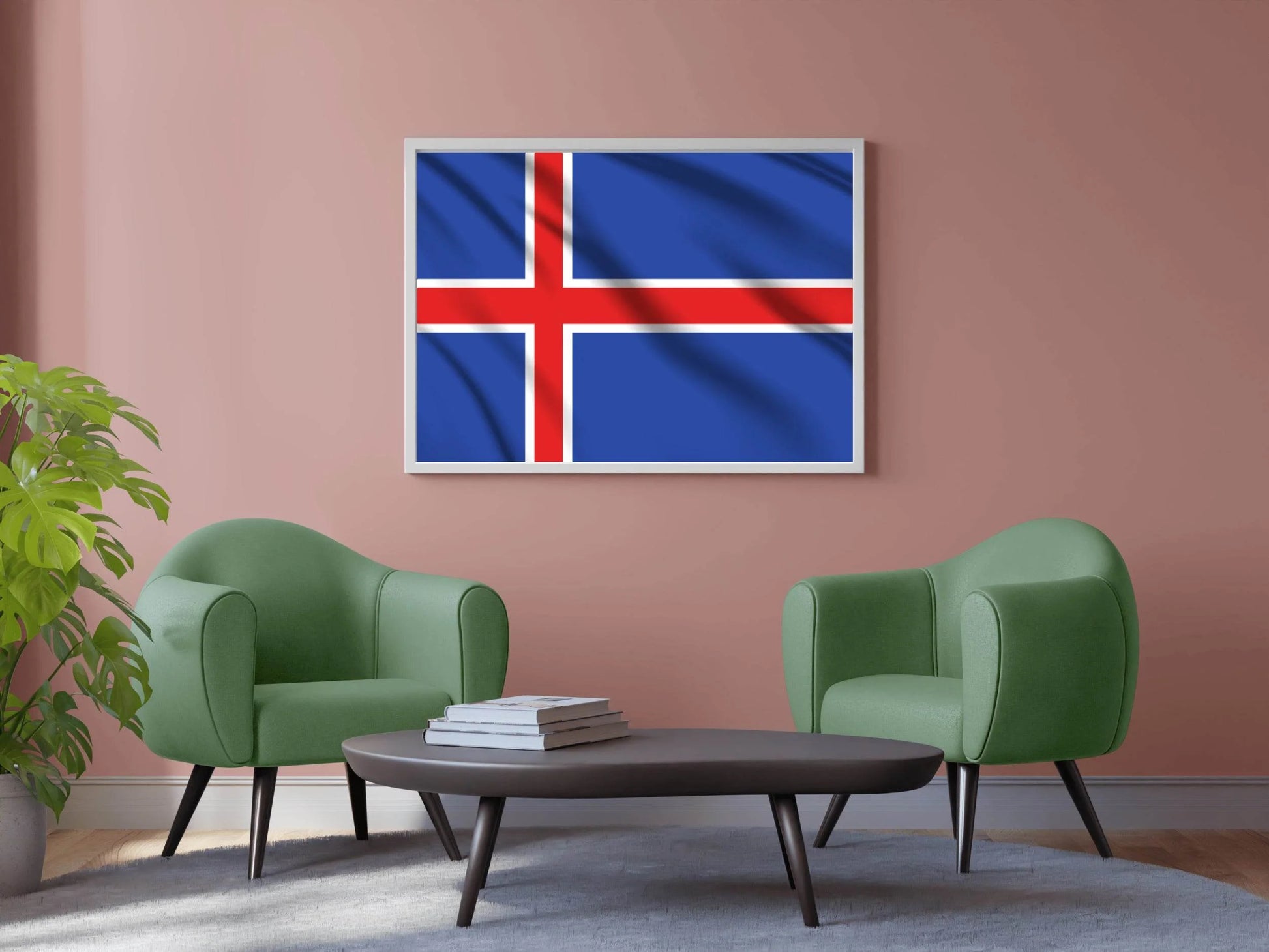 Iceland National Flag Wall Art - beink online art store
