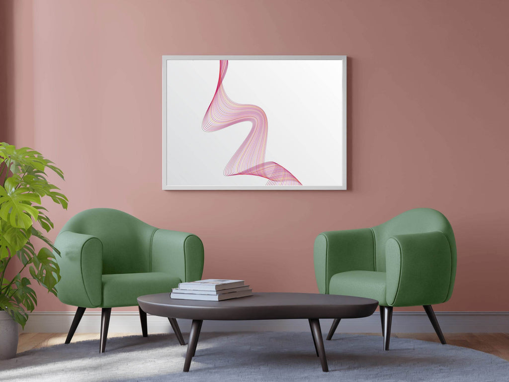 Technology Line Wave Abstract Wall Art - beink online art store