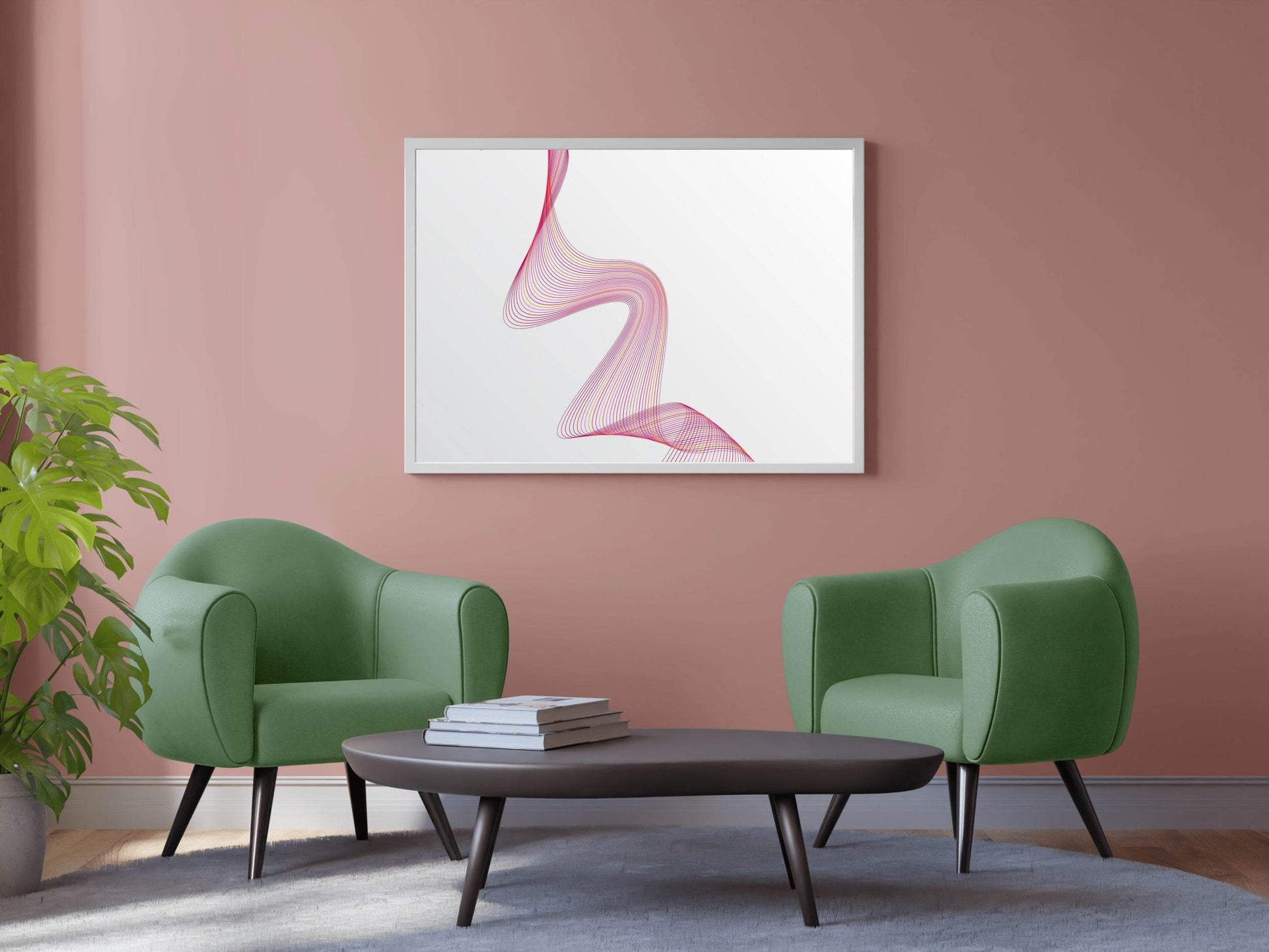 Technology Line Wave Abstract Wall Art - beink online art store