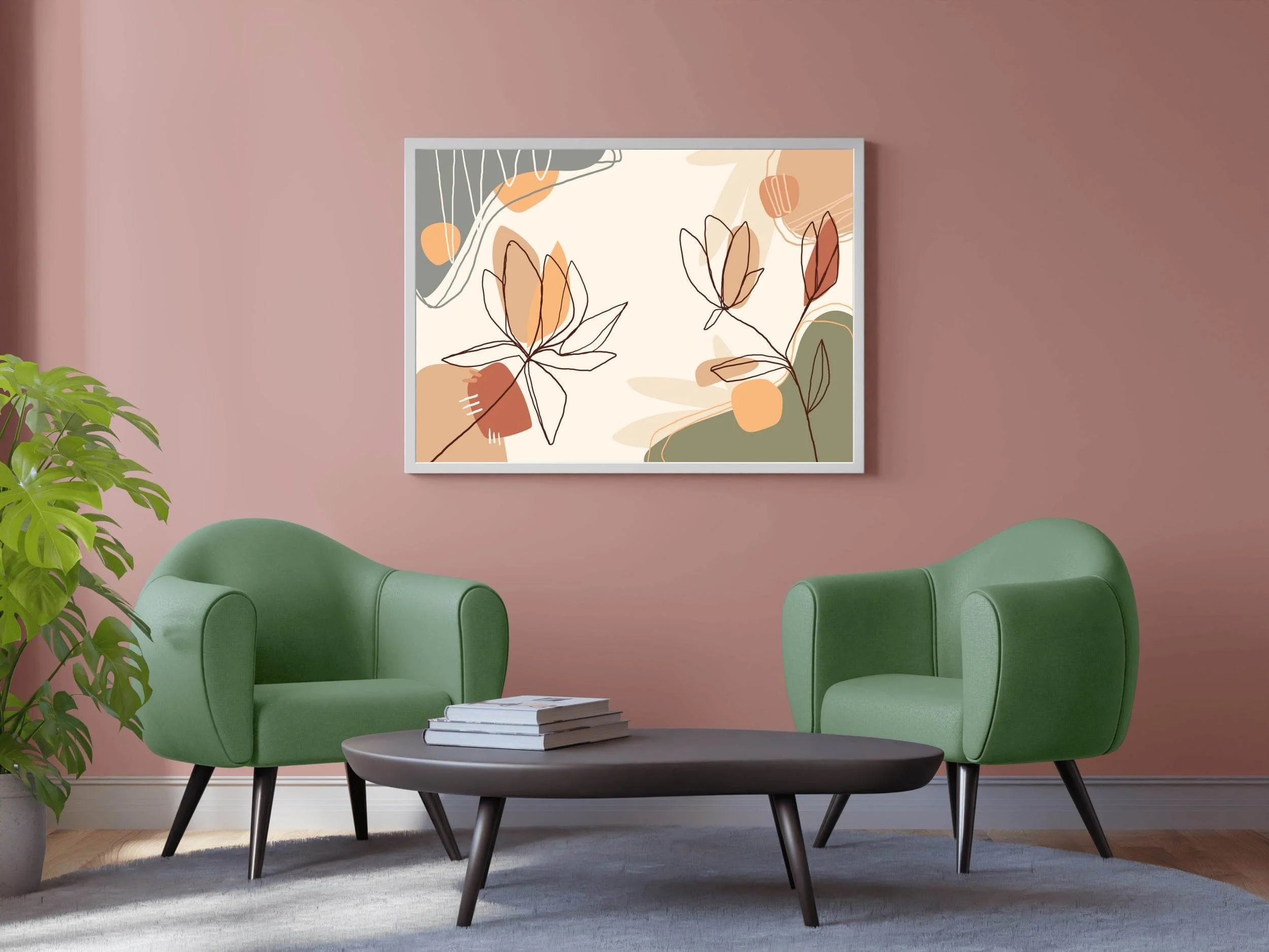 Strelitzia Plant Line Art - beink online art store