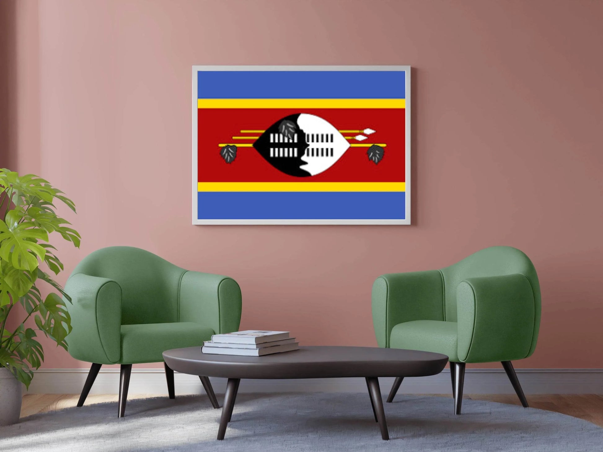 Eswatini National Flag Wall Art - beink online art store