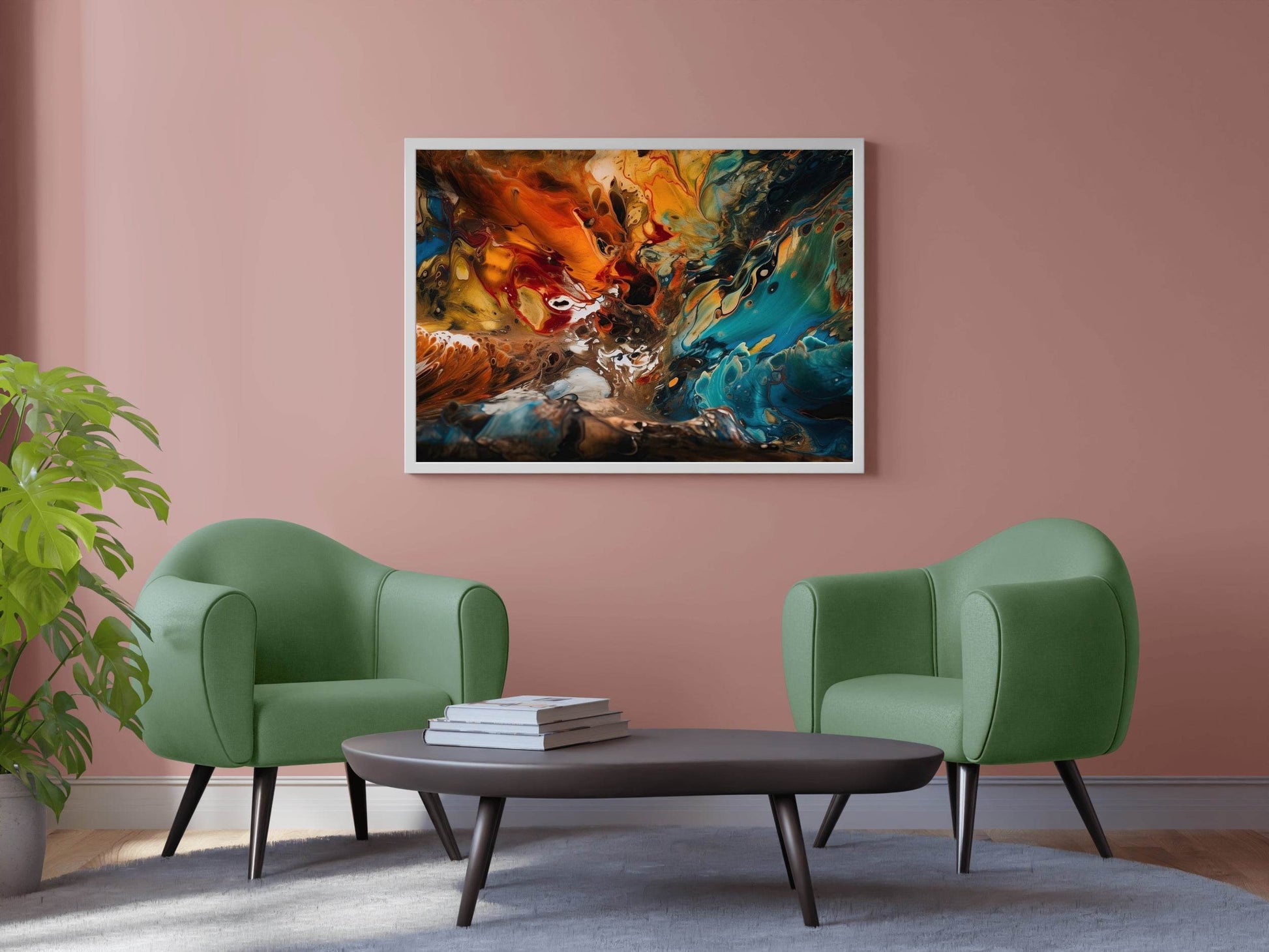 Creative Oil Paint Brush Stroke Wall Art - beink online art store