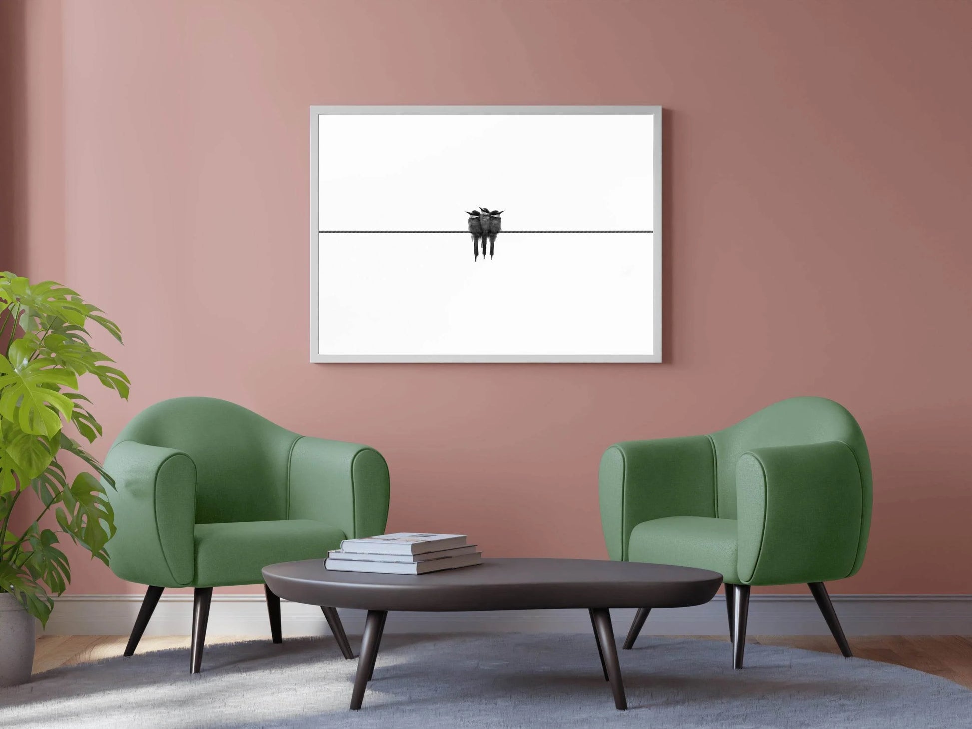3 Birds Black & White Wall Art - beink online art store