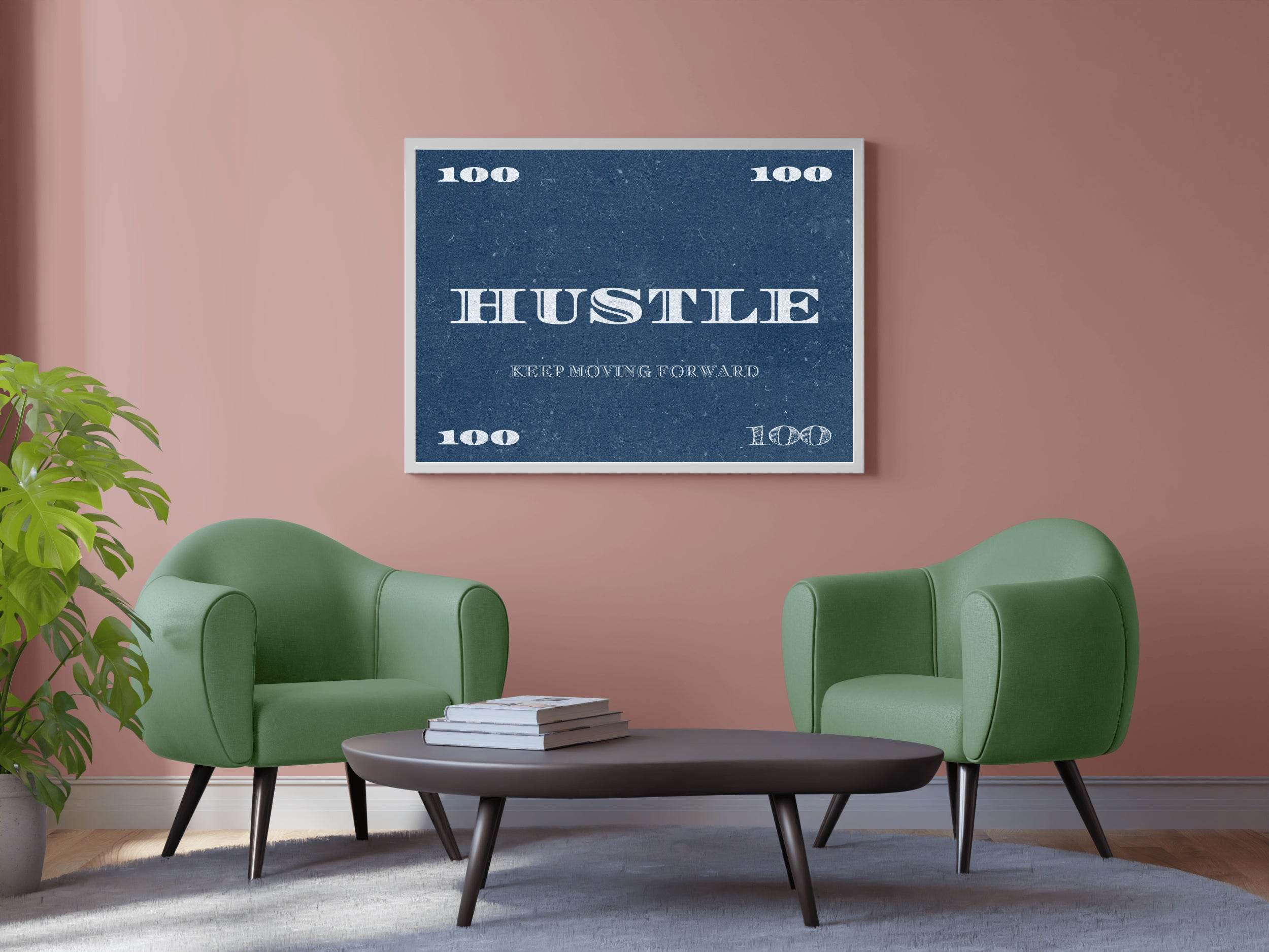 Hustle Motivational Wall Art - beink online art store