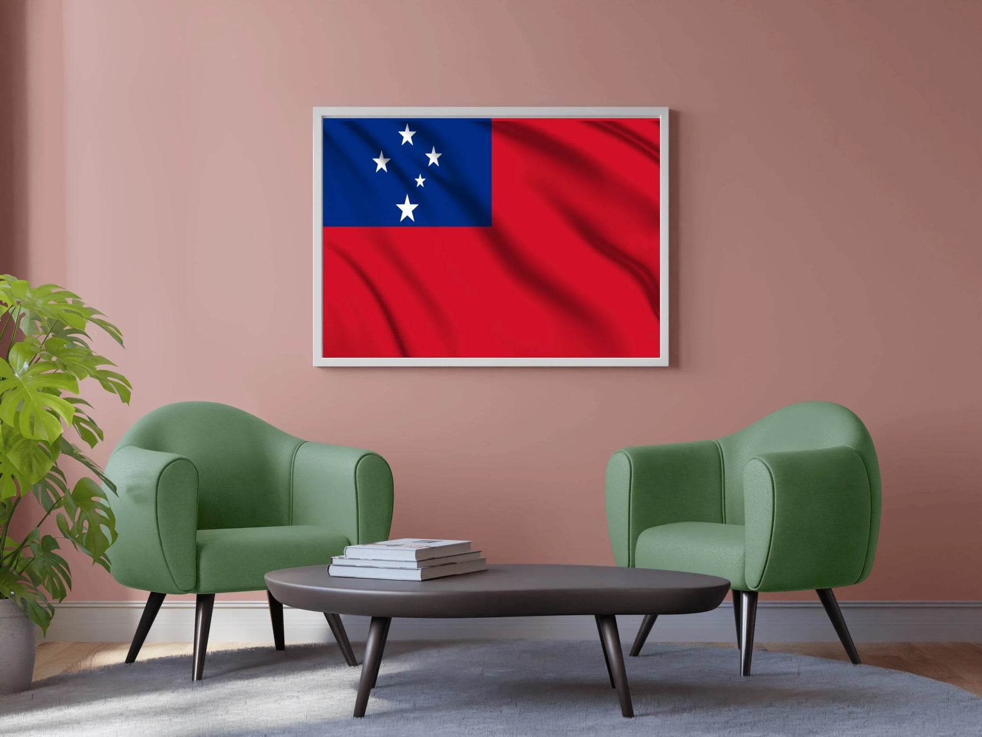 Samoa National Flag Wall Art - beink online art store