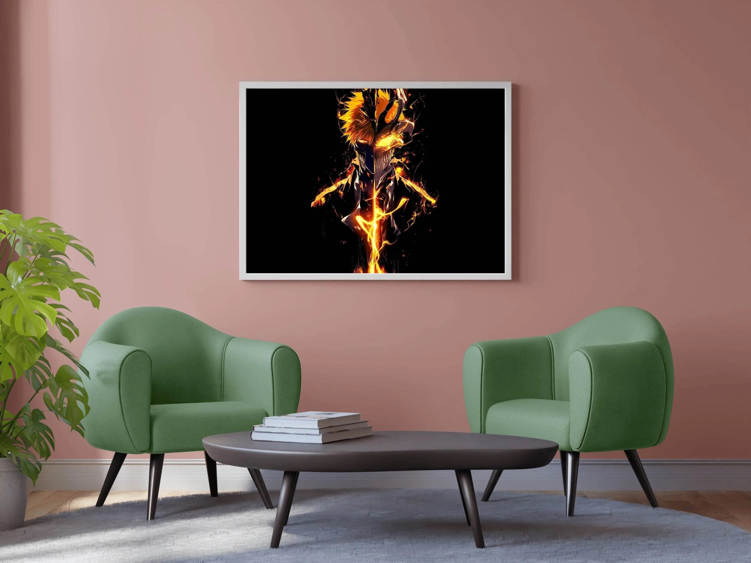 Ichigo Kurosaki Hollow Mask Anime Wall Art - beink online art store