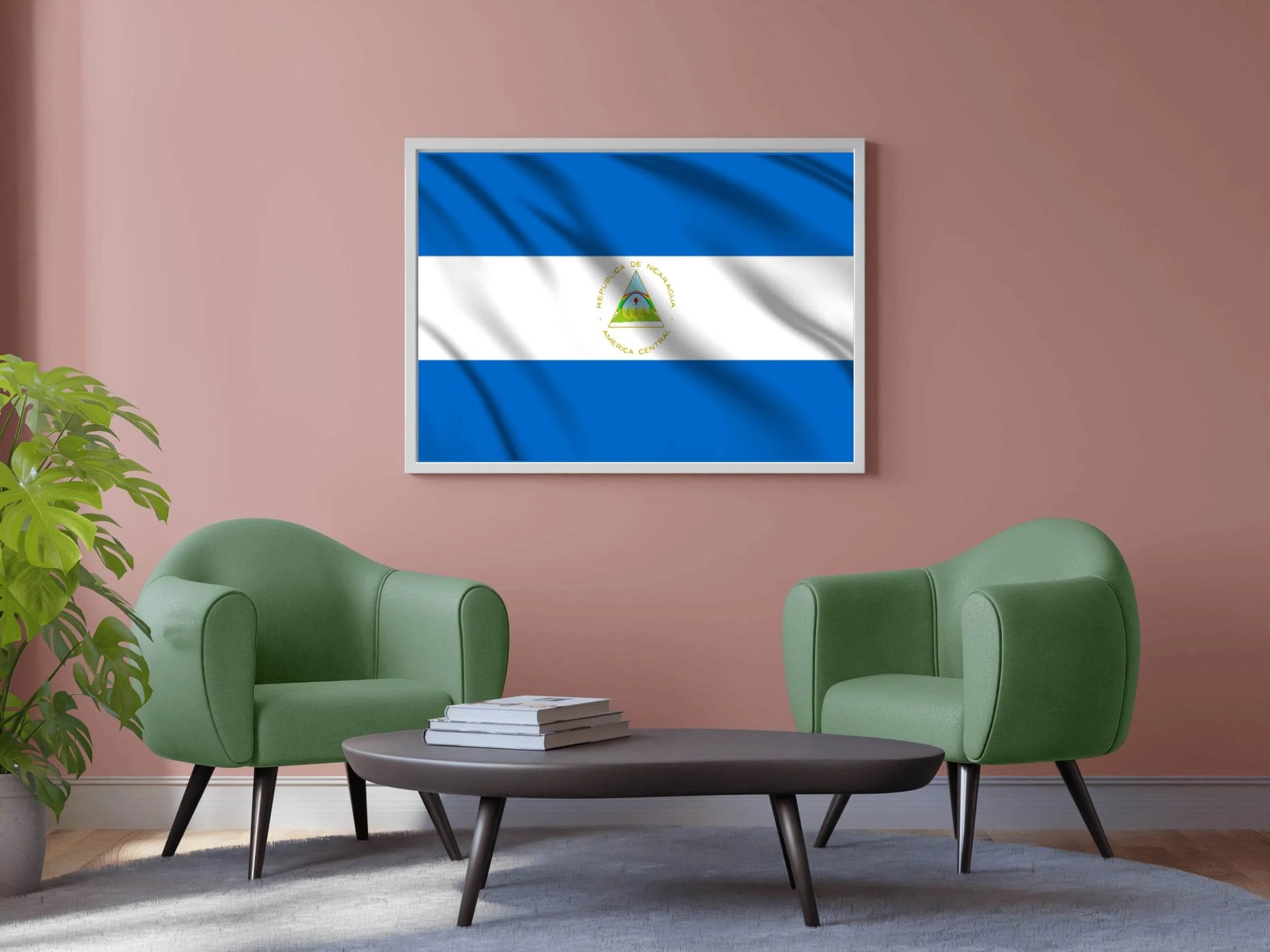 Nicaragua National Flag Wall Art - beink online art store
