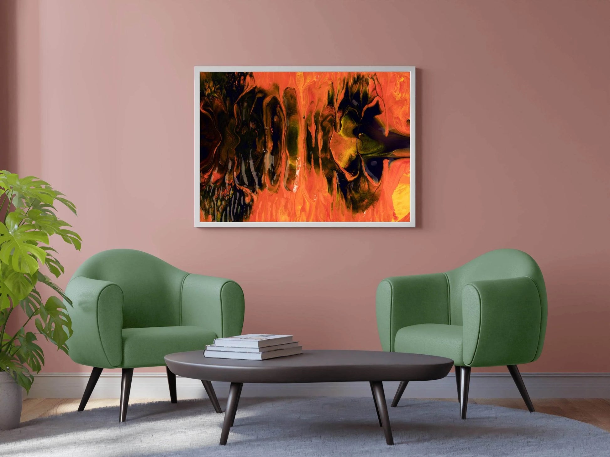 Fire Through Abstract Wall Art - beink online art store