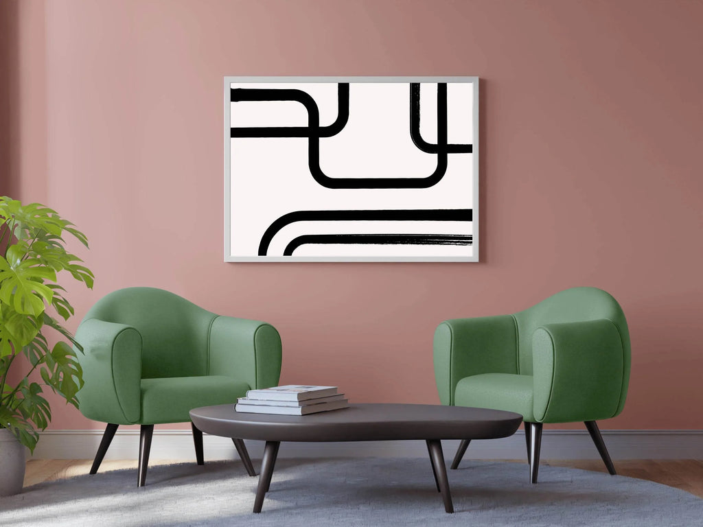 Intersecting Paths Modern Wall Art - beink online art store