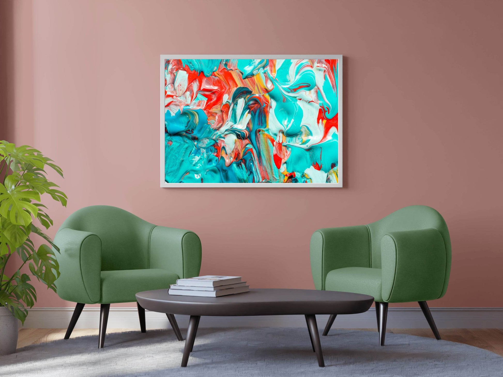 3D Effect Wavy Oil Paint Abstract Wall Art - beink online art store