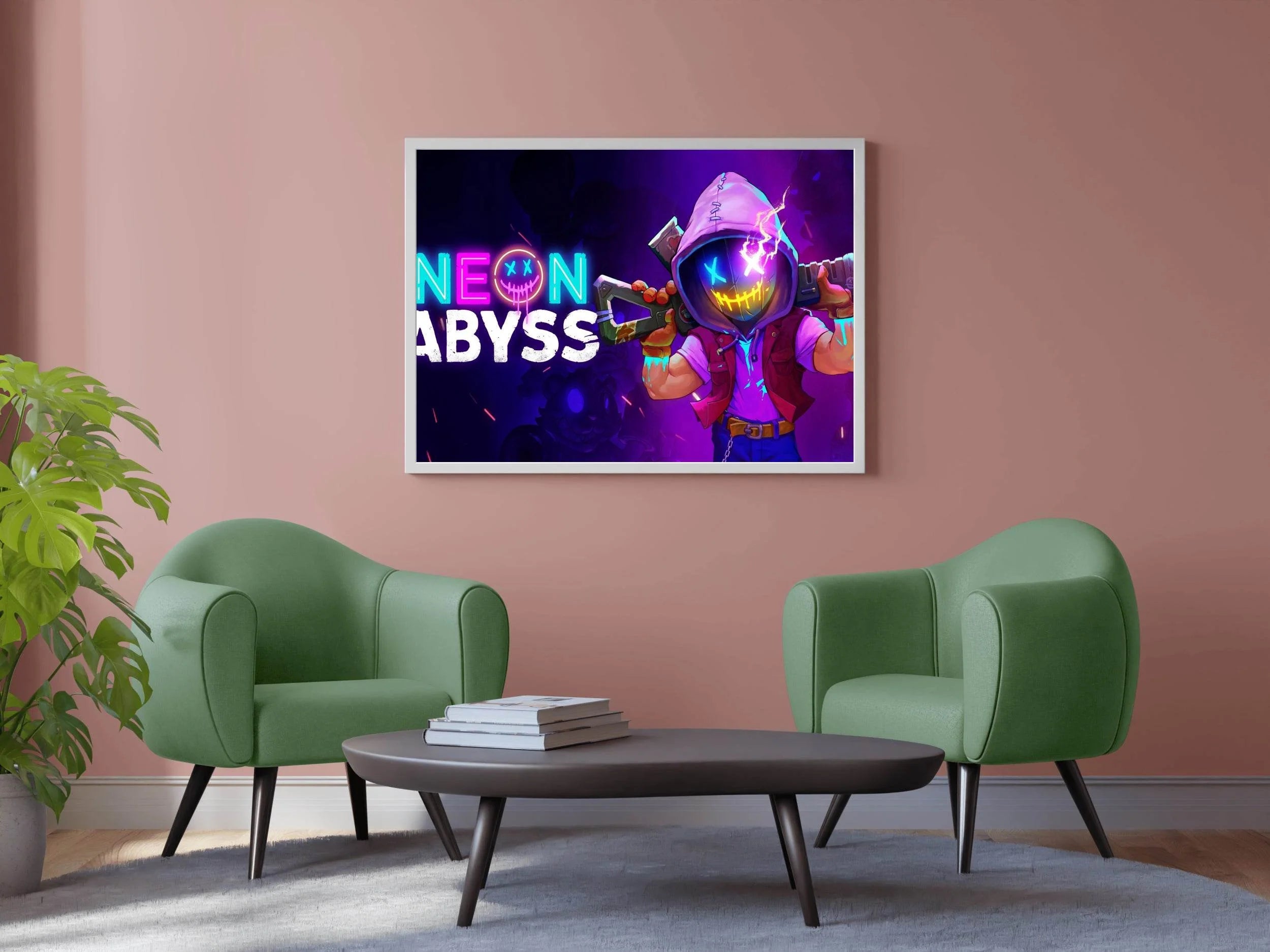 Neon Abyss Gaming Wall Art - beink online art store
