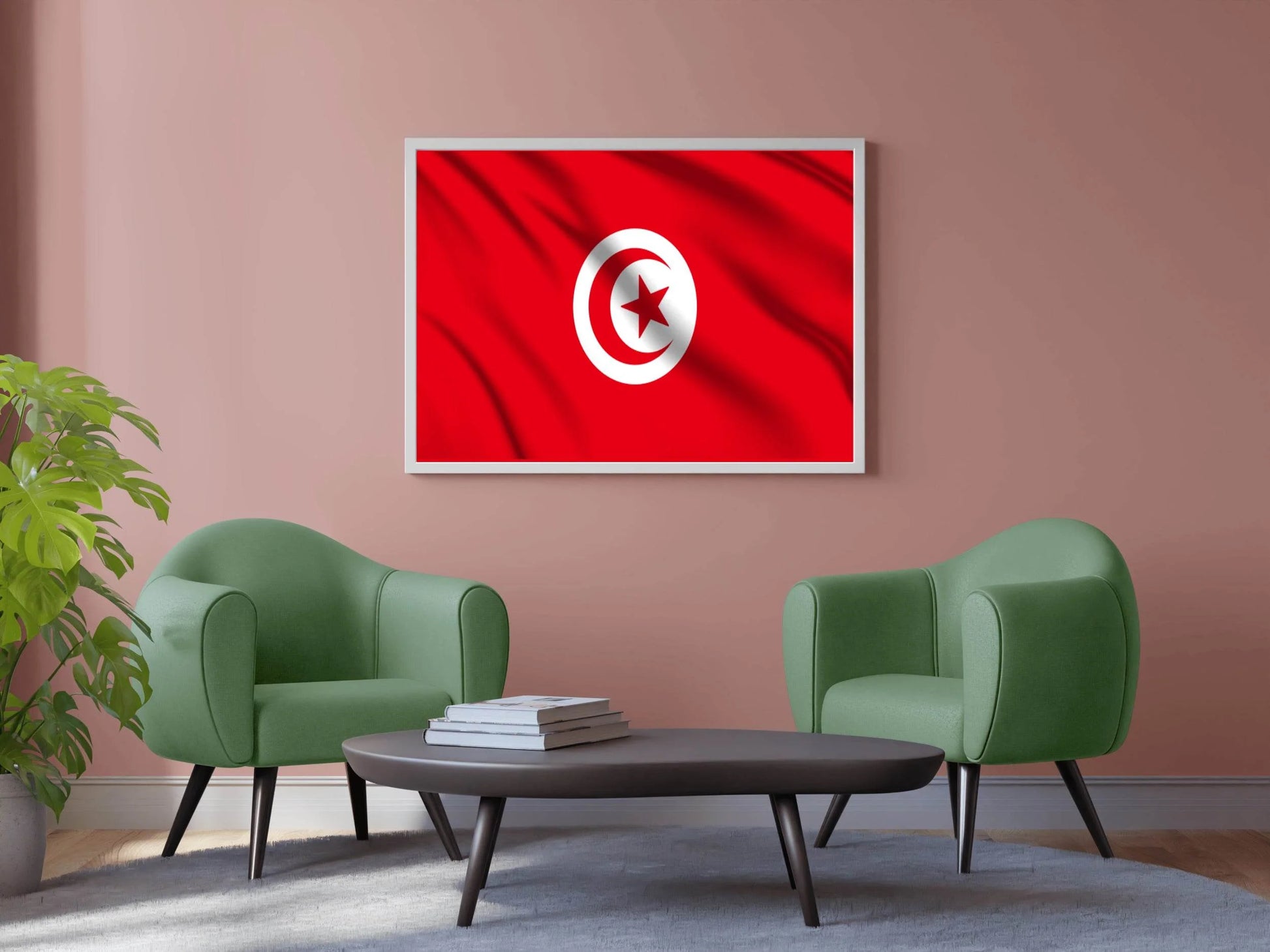Tunisia National Flag Wall Art - beink online art store