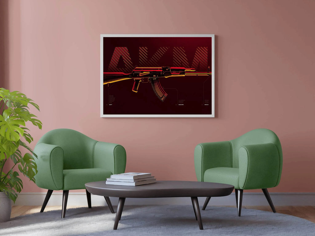 AKM custom Assault Rifle Gaming Wall Art - beink online art store