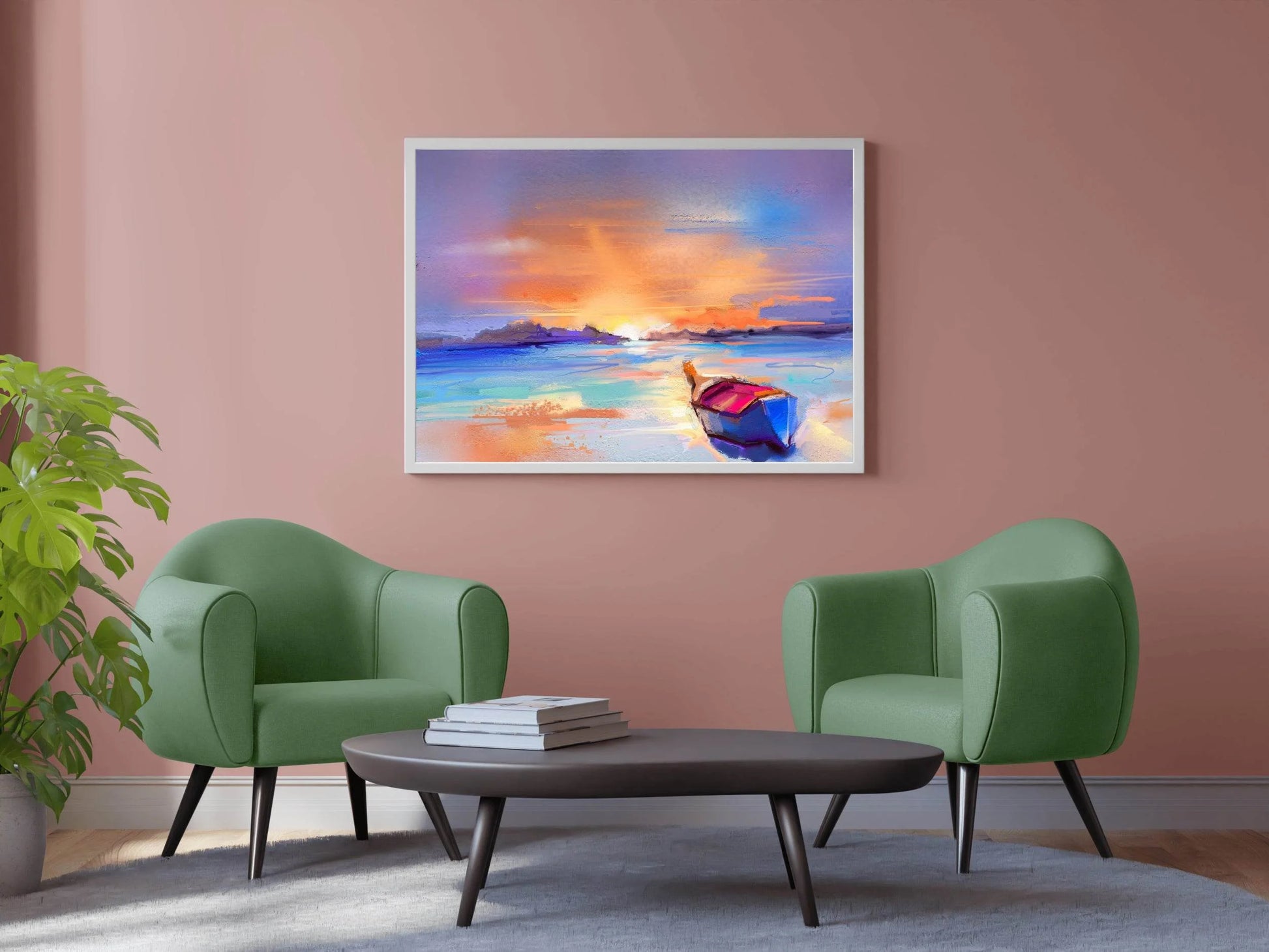 Wooden Boat On The Beach Wall Art - beink online art store