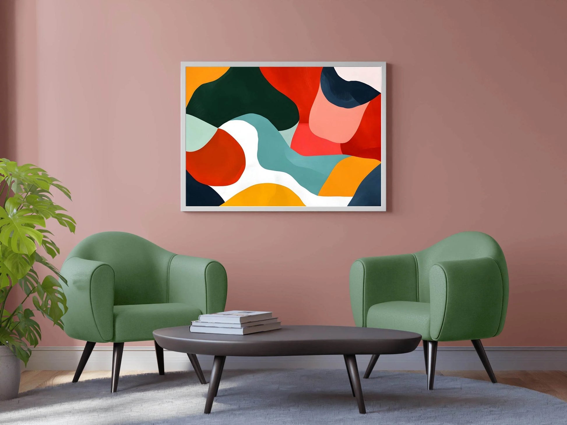 Colorful abstract Painting of Irregular Shapes - beink online art store