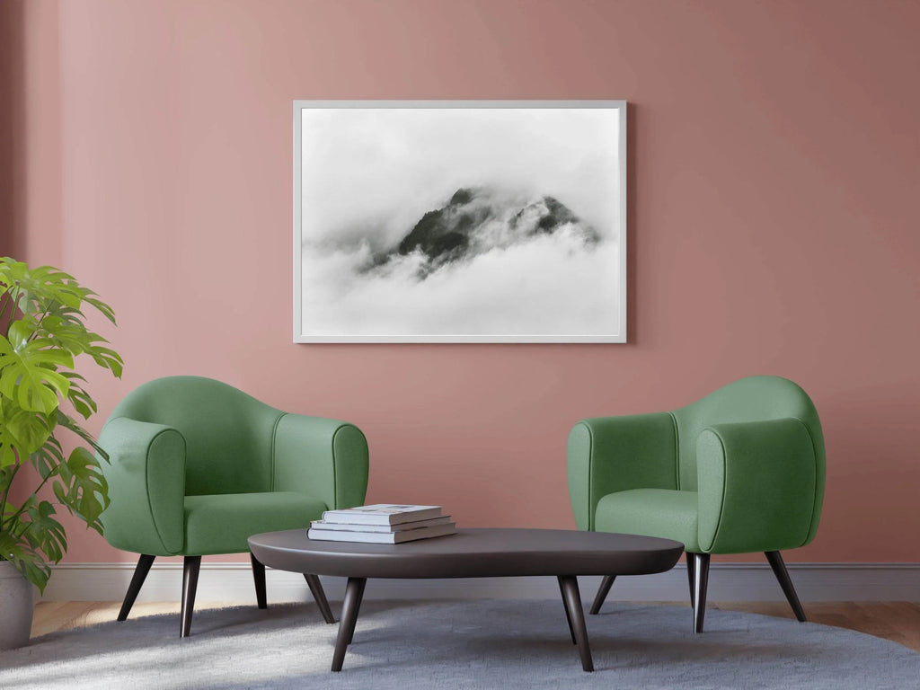 Misty Mountain Black & White Wall Art - beink online art store