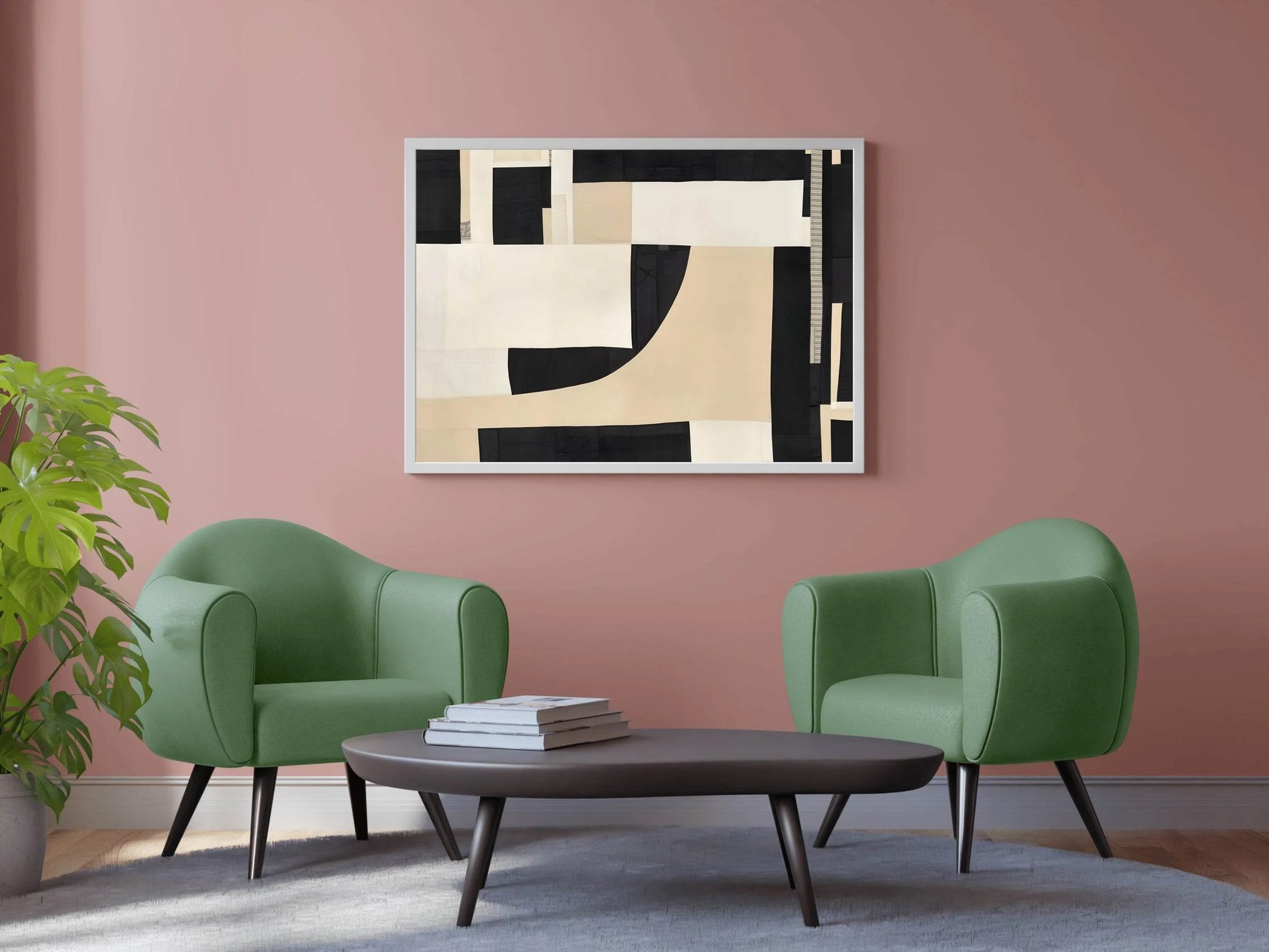 Geometric Harmony - Balanced Arrangement of Shapes Wall Art - beink online art store