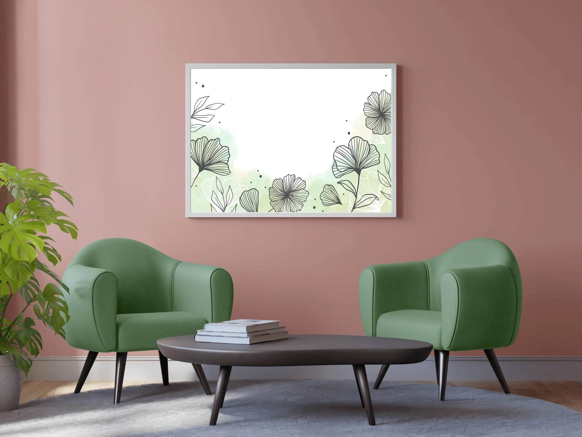 Camellia Flower Leaves Wall Art - beink online art store