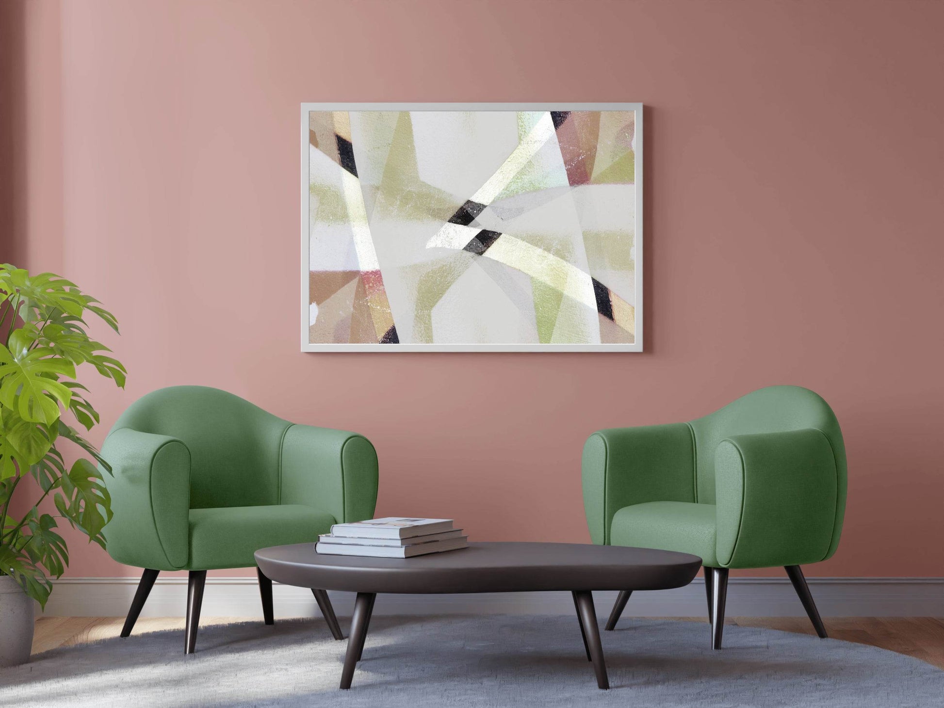 Geometric Patchwork Abstract Wall Art - beink online art store