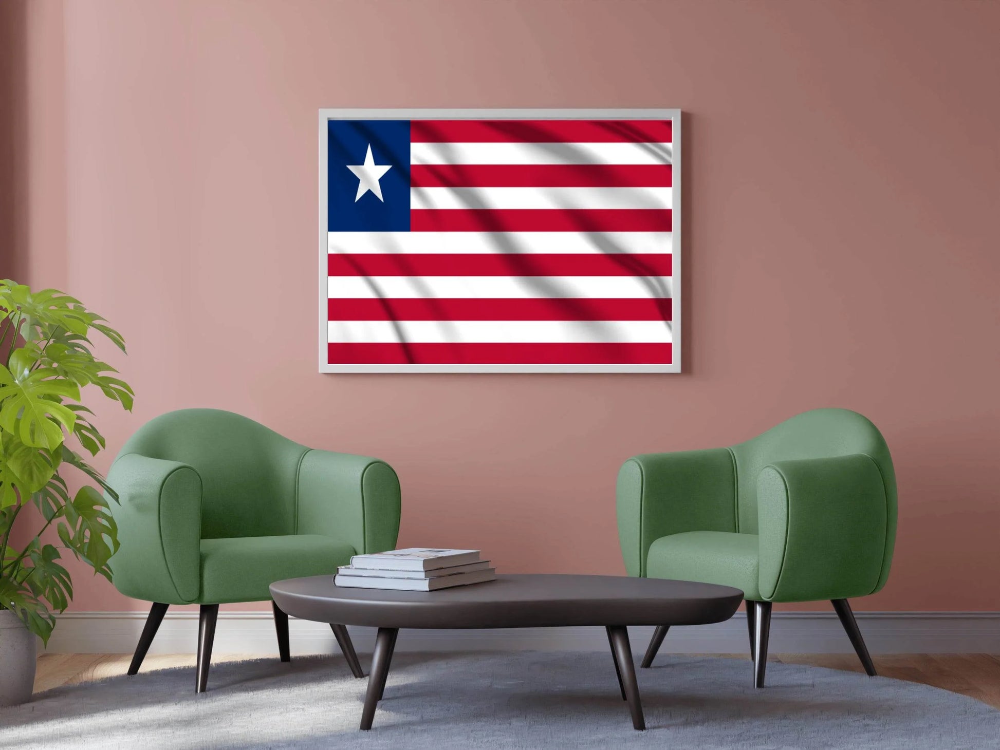 Liberia National Flag Wall Art - beink online art store